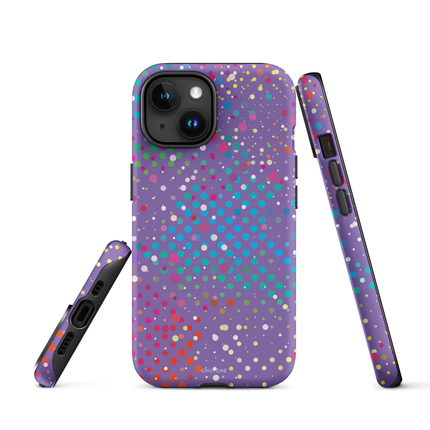Purple Polka Dot iPhone 15 Plus (MagSafe) Case