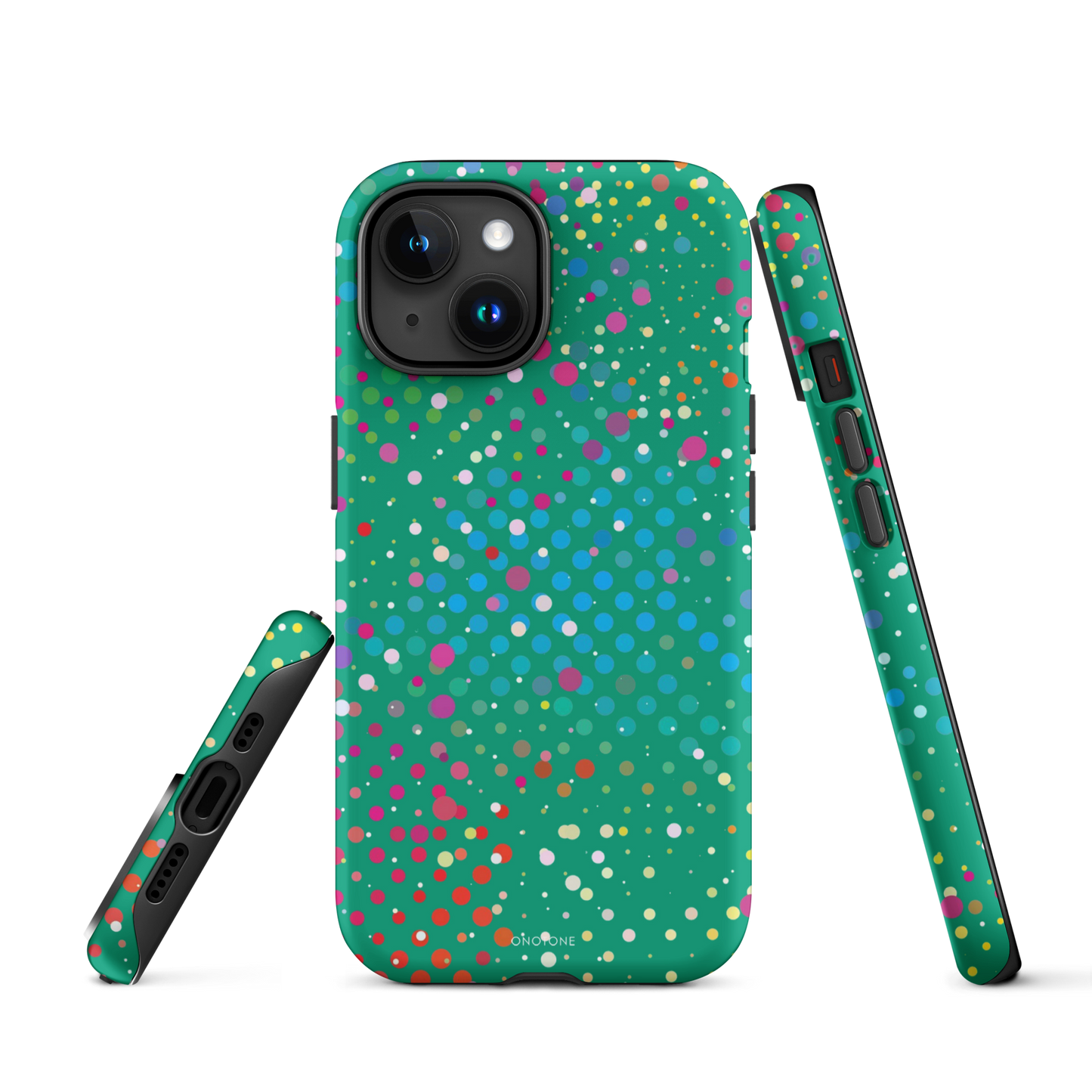 Spanish Green Polka Dot iPhone 15 Plus (MagSafe) Case