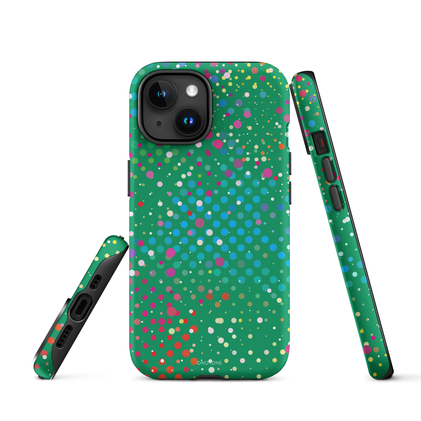 Irish Green Polka Dot iPhone 15 Plus (MagSafe) Case