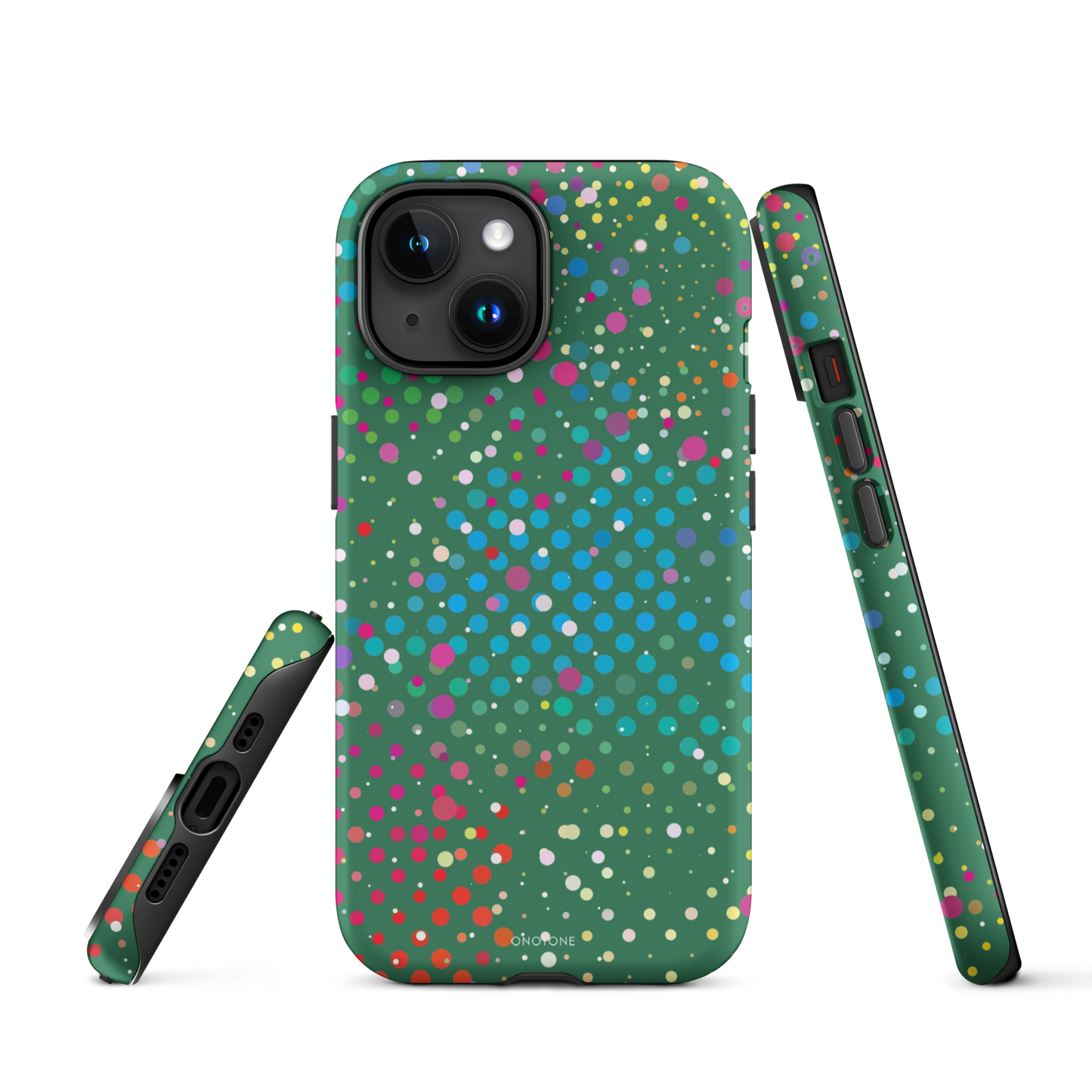 La Salle Green Polka Dot iPhone 15 Plus (MagSafe) Case