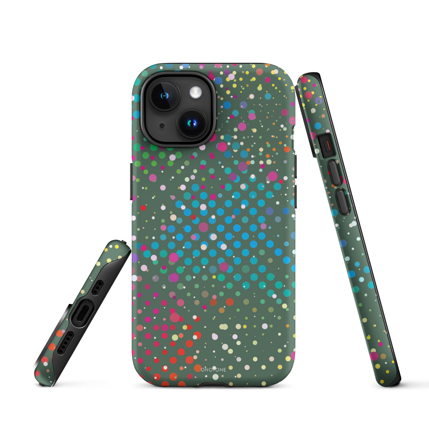 Evergreen Polka Dot iPhone 15 Plus (MagSafe) Case