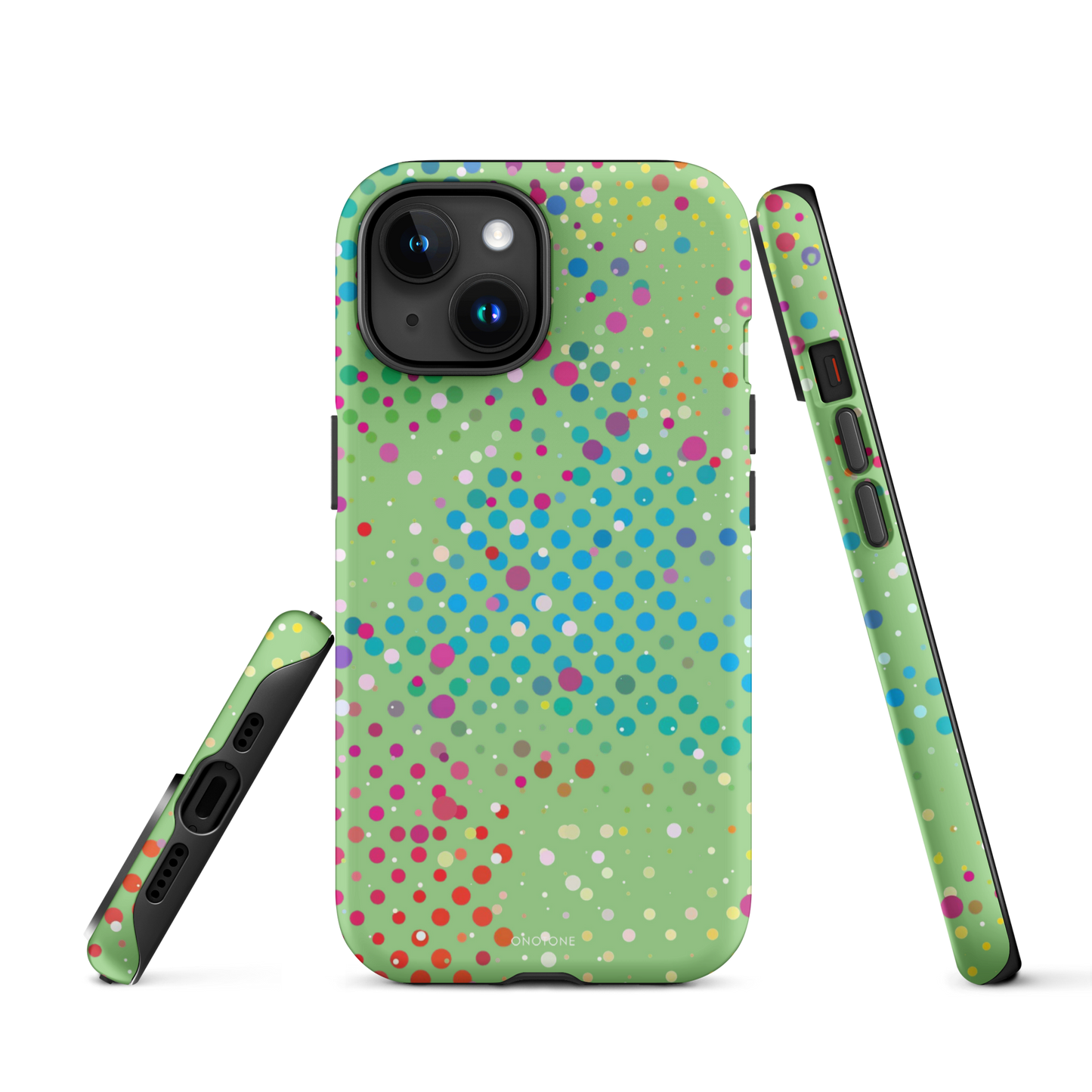 Granny Smith Apple Polka Dot iPhone 15 Plus (MagSafe) Case