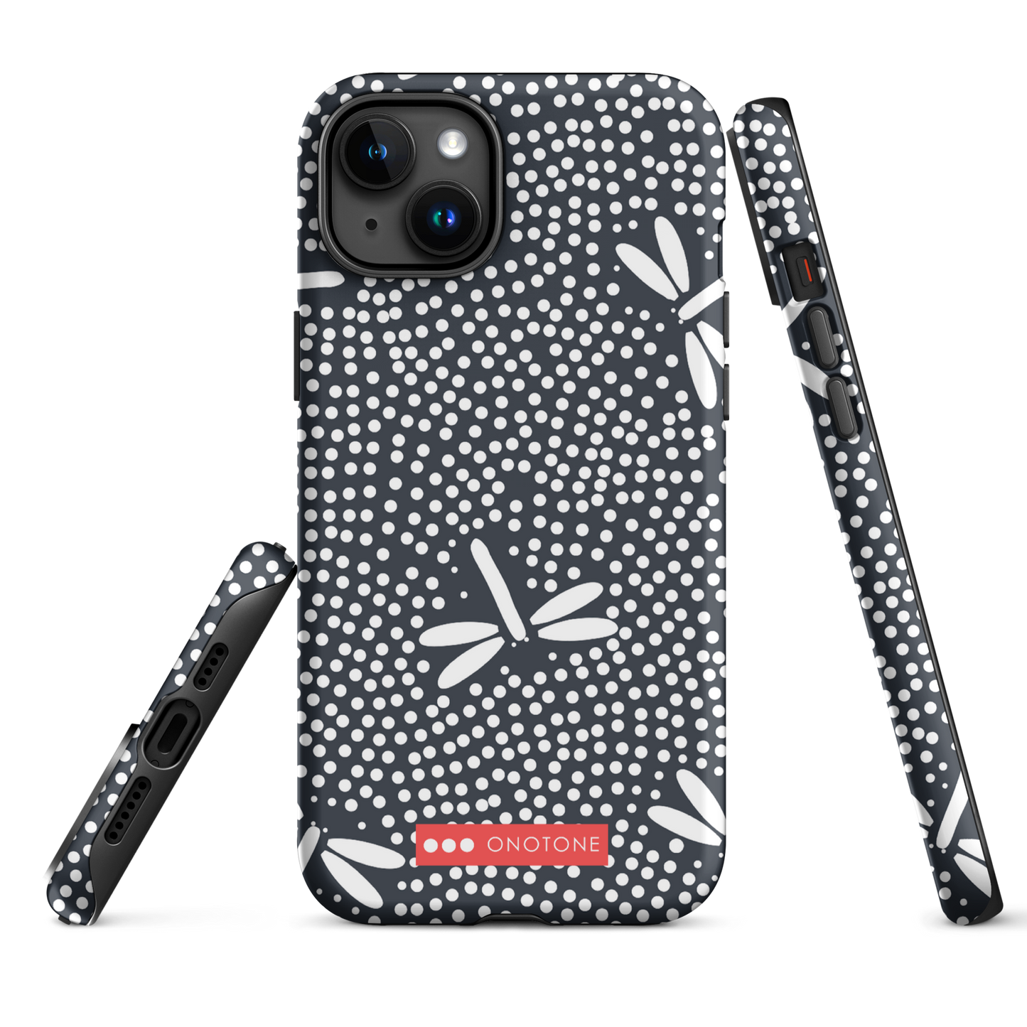 Japanese design indigo iPhone® Case with firefly patterns