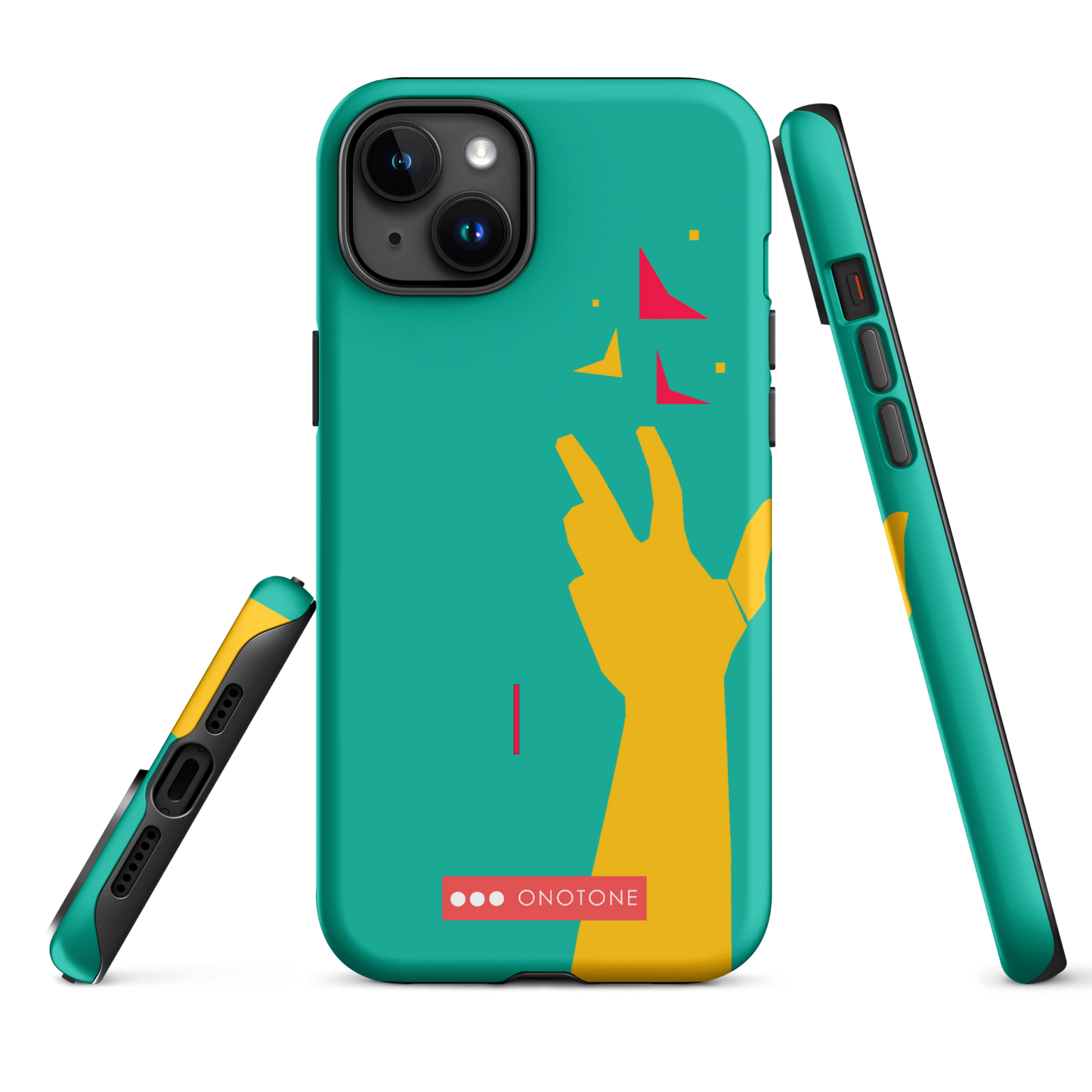 Dual Layer green modern iPhone® Case