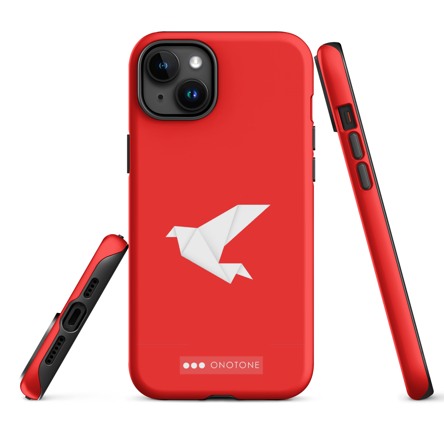 Dual Layer red modern iPhone® Case