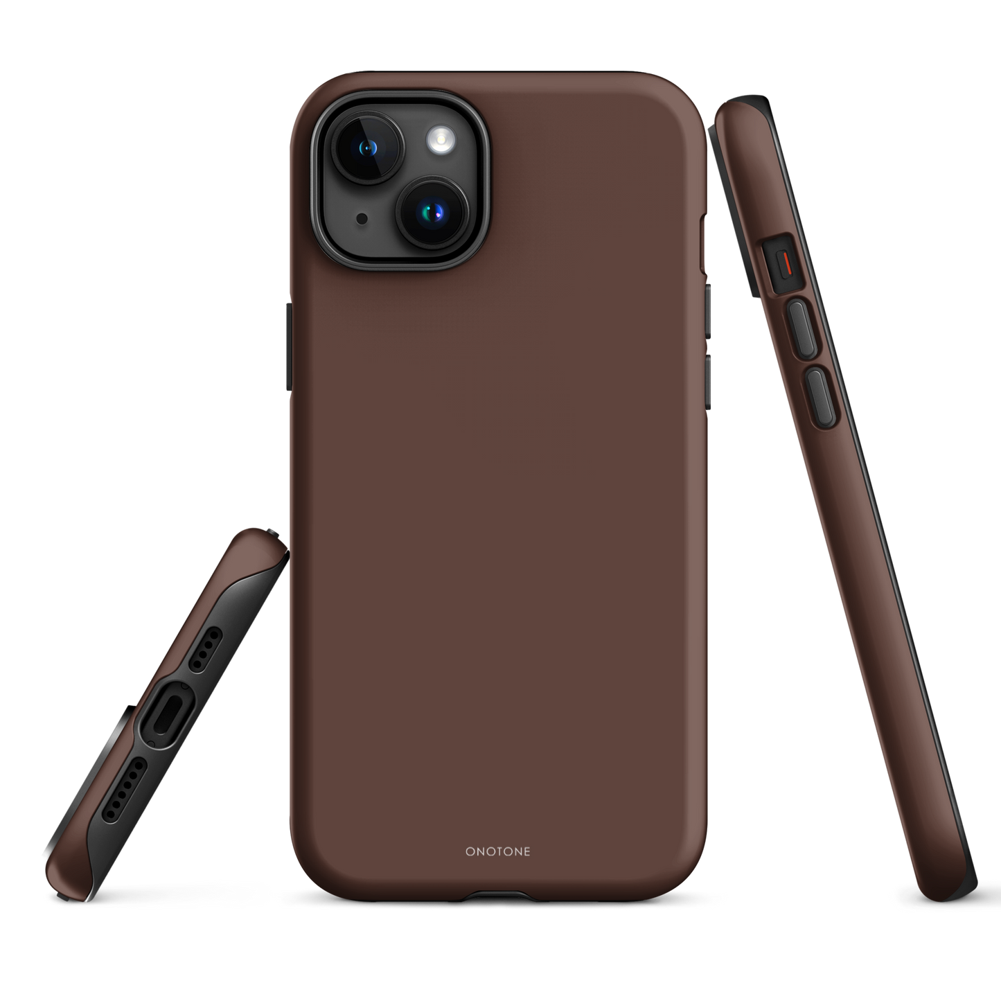 GRAY MINIMALIST IPHONE® CASE - PANTONE® CHOCOLATE FONDANT