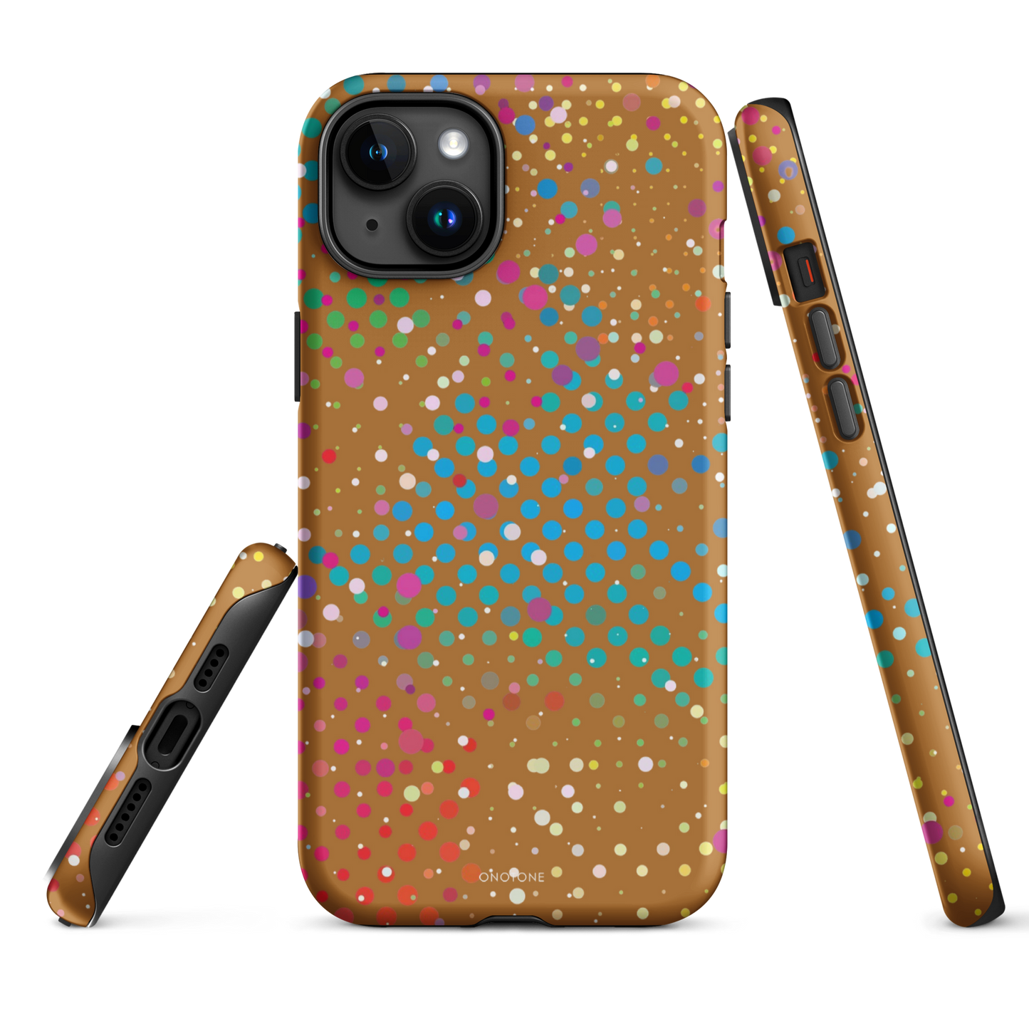 Baked Bean Brown Polka Dot iPhone 15 Pro (MagSafe) Case