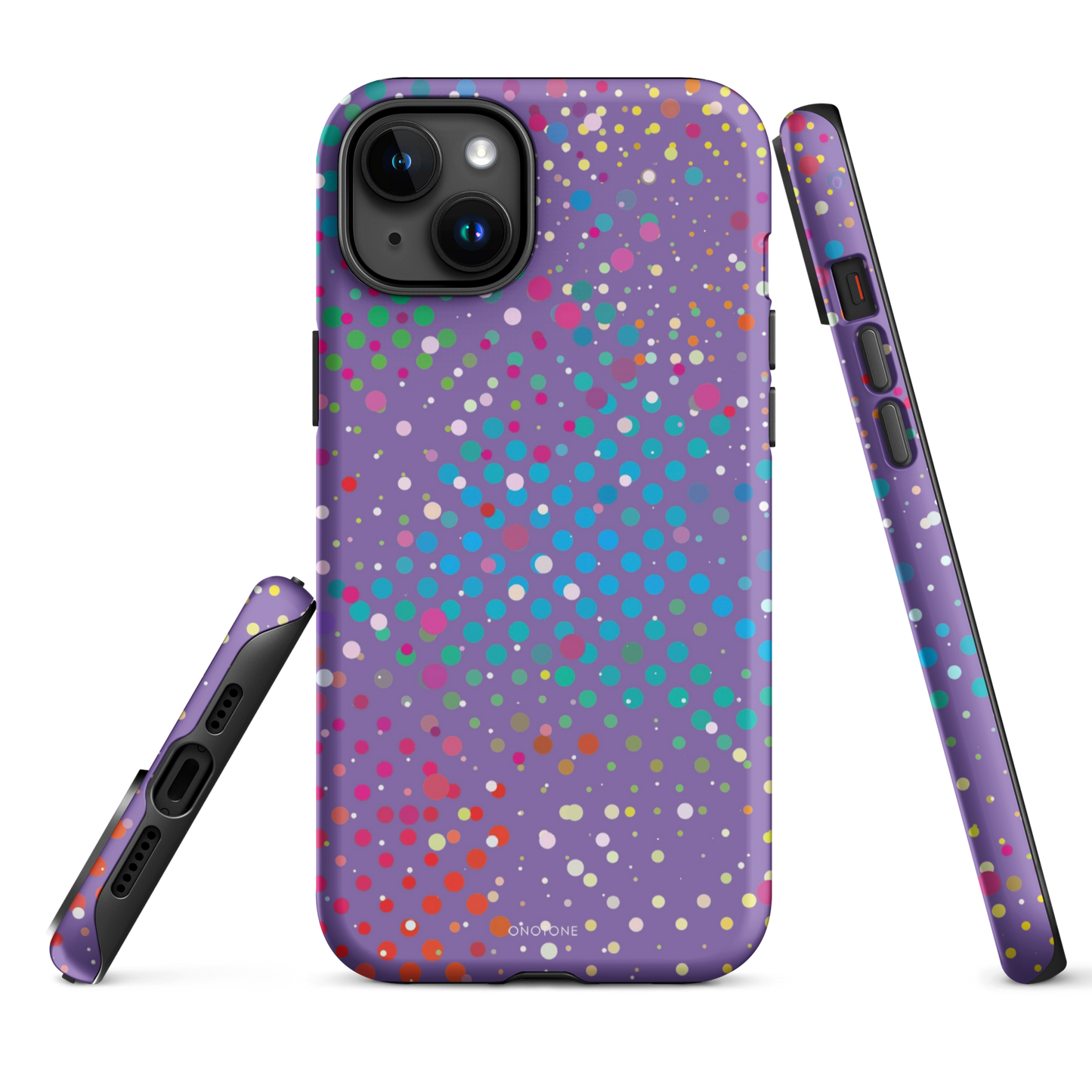 Purple Polka Dot iPhone 15 Pro (MagSafe) Case