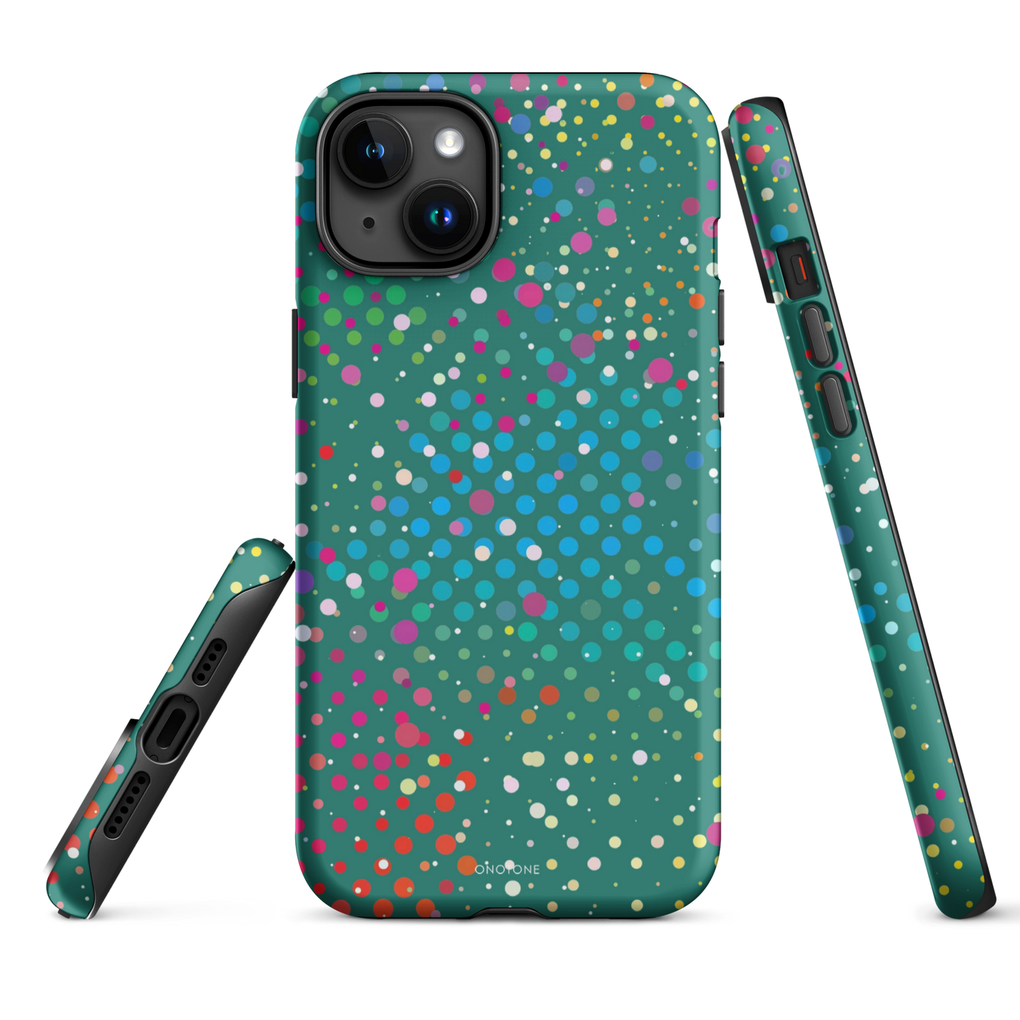 Rain Forest Green Polka Dot iPhone 15 Pro (MagSafe) Case
