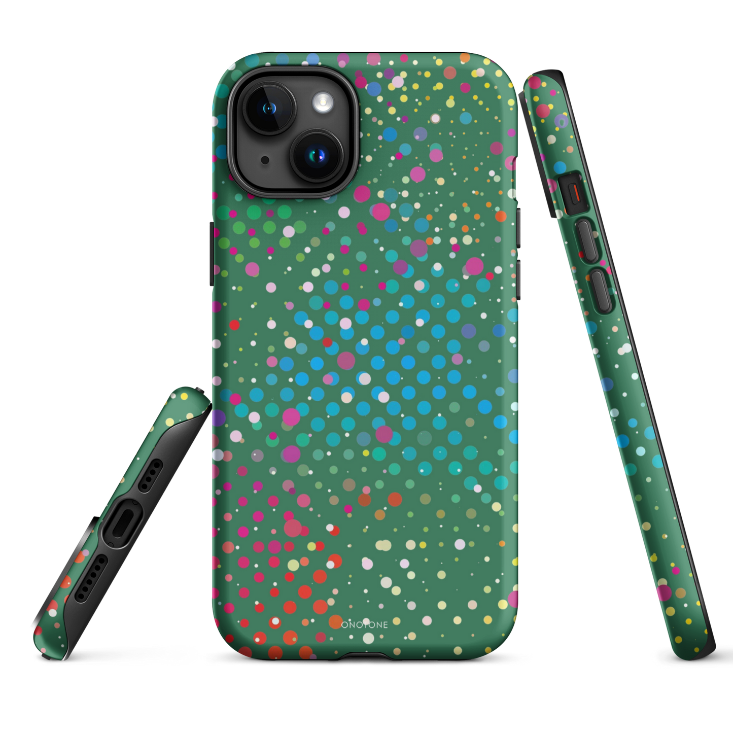 La Salle Green Polka Dot iPhone 15 Pro (MagSafe) Case