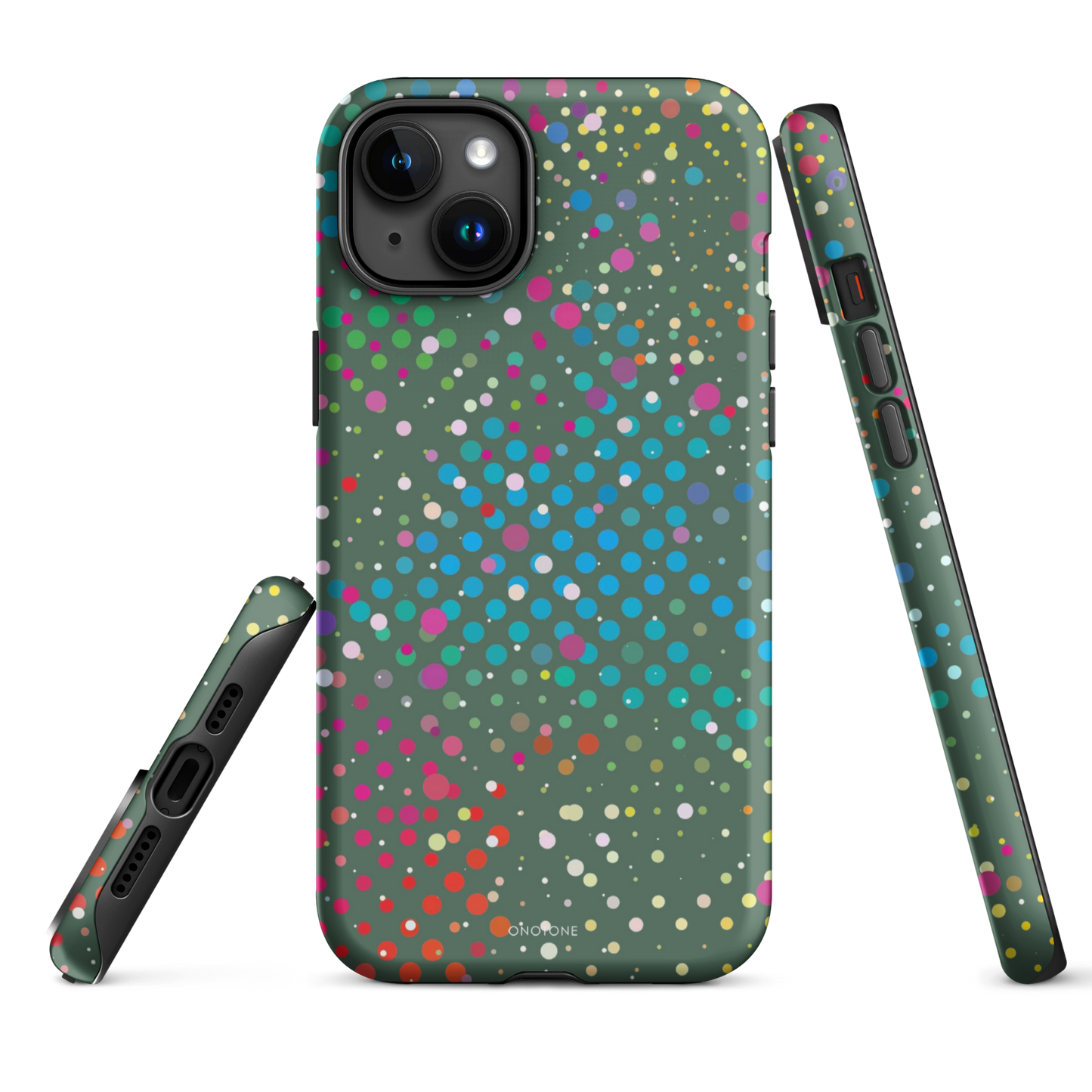 Evergreen Polka Dot iPhone 15 Pro (MagSafe) Case