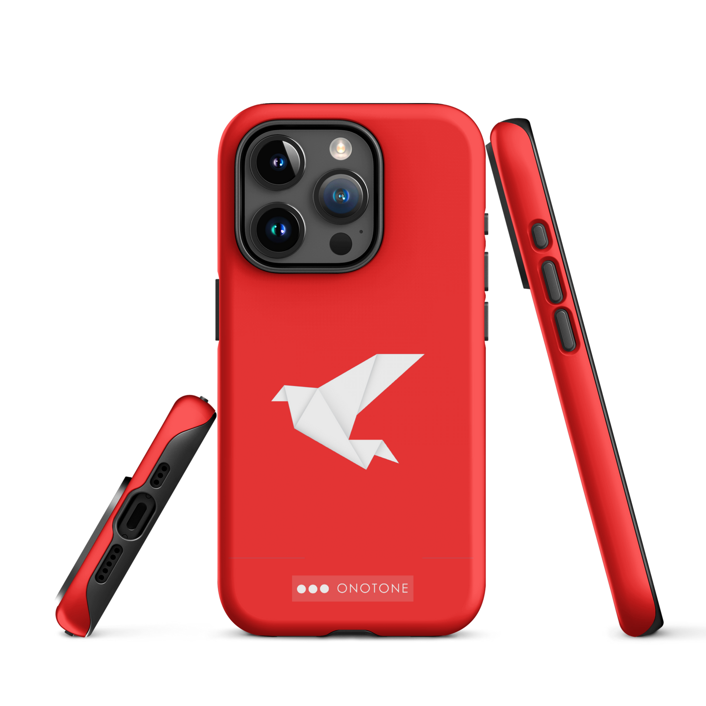 Dual Layer red modern iPhone® Case