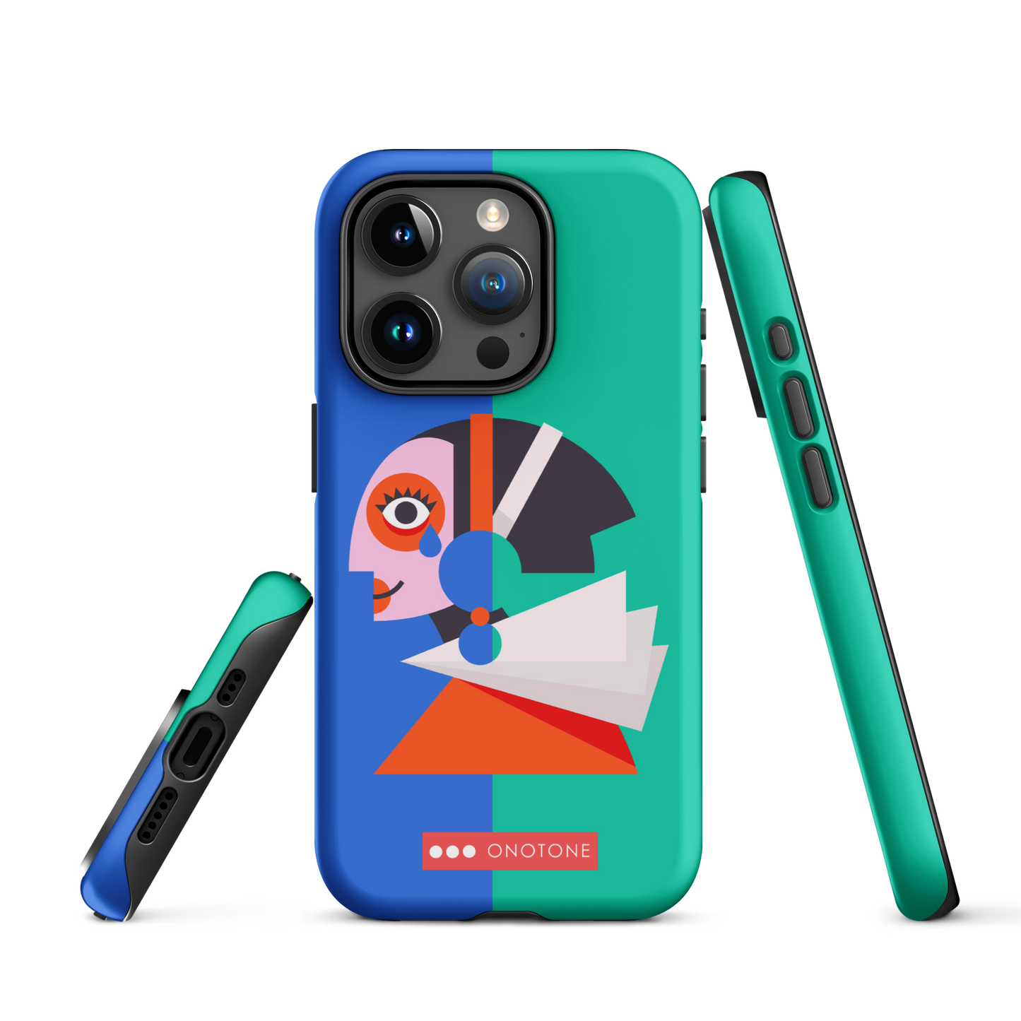 Dual Layer green modern iPhone® Case