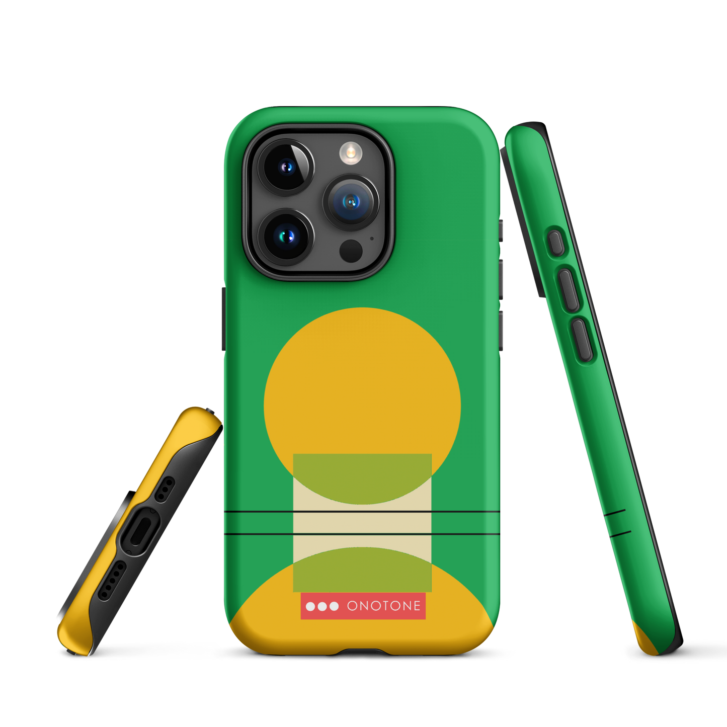 Dual Layer green modern iPhone® Case
