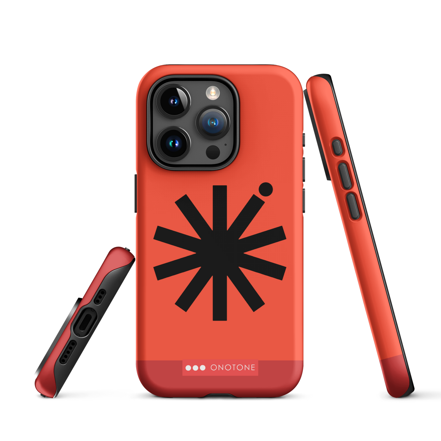 Dual Layer orange modern iPhone® Case