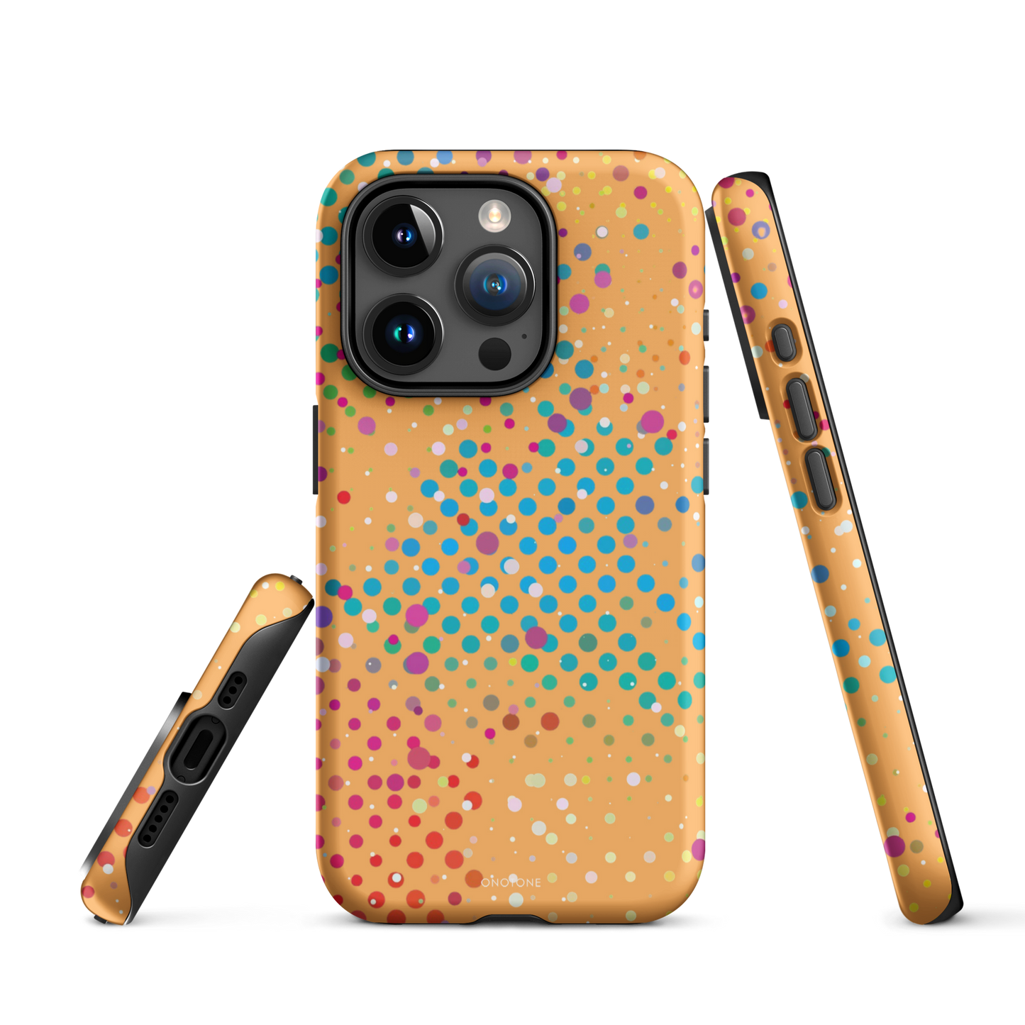 Washed-out Orange Polka Dot iPhone 15 Pro Max (MagSafe) Case