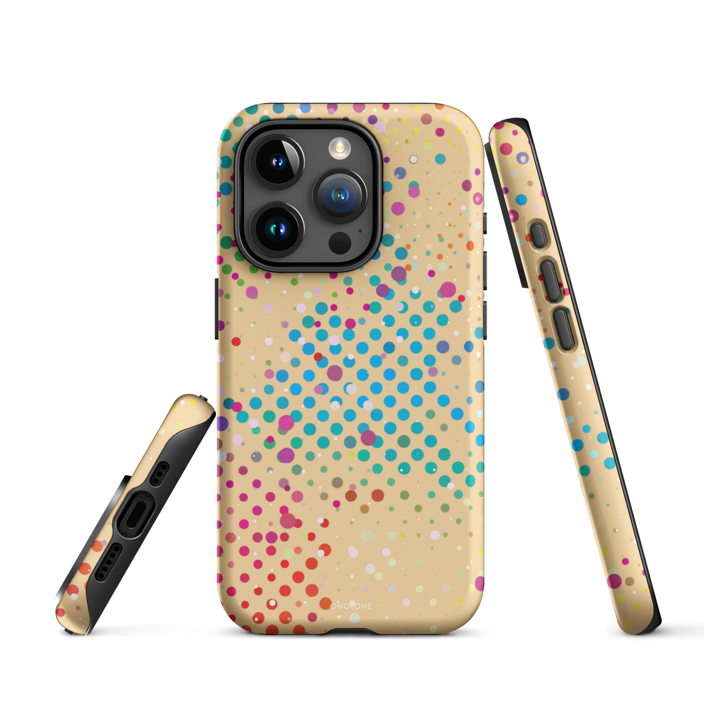 Beige Polka Dot iPhone 15 Pro Max (MagSafe) Case