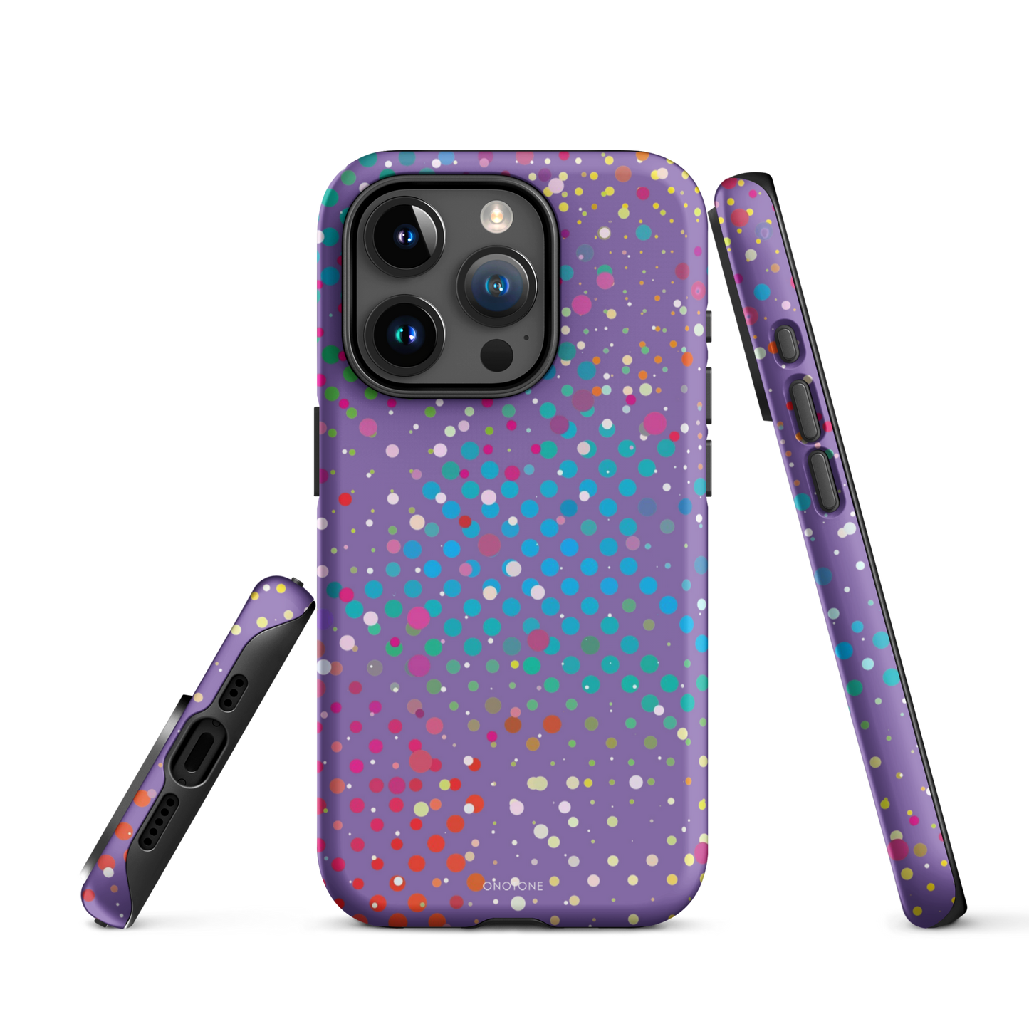 Purple Polka Dot iPhone 15 Pro Max (MagSafe) Case