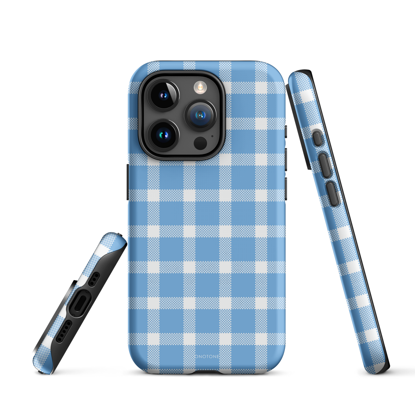 Light Blue Plaid iPhone Case – Durable, Stylish & Shockproof Protection - Durable, Stylish, Reliable Protection (BP-284)