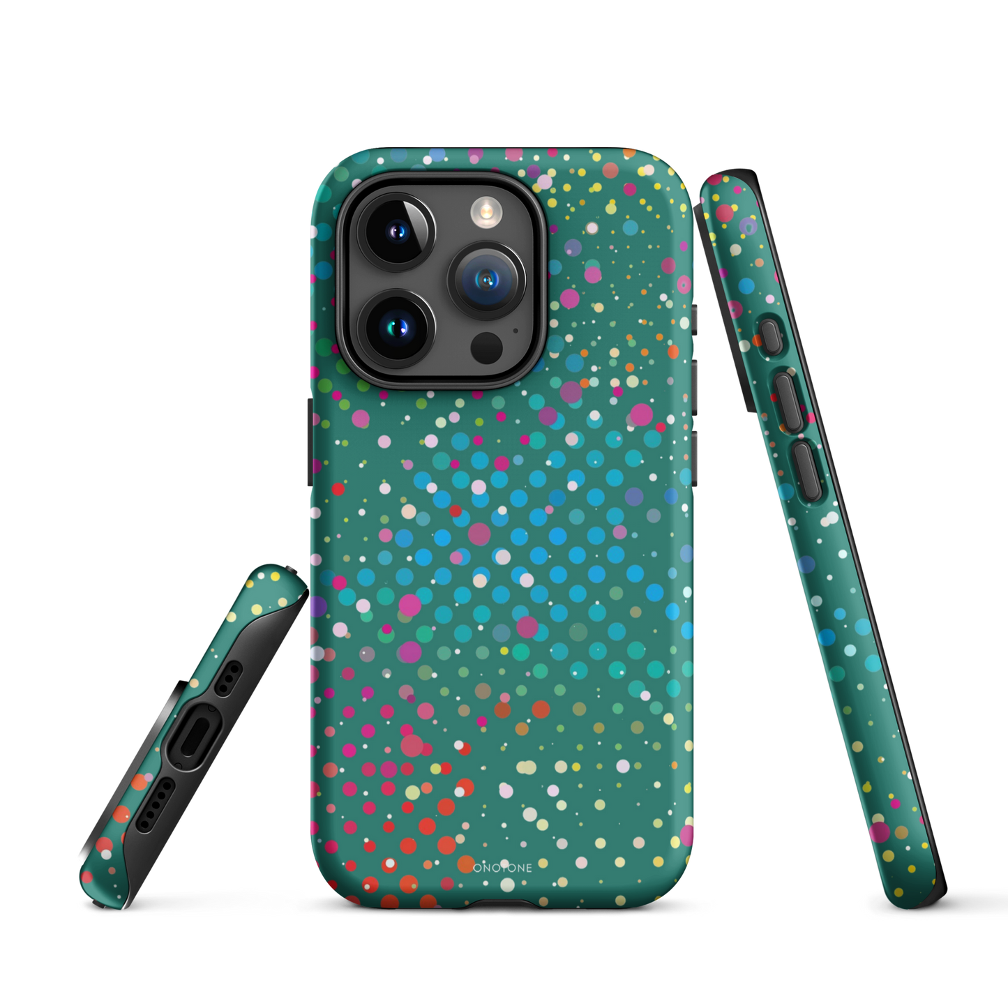 Rain Forest Green Polka Dot iPhone 15 Pro Max (MagSafe) Case