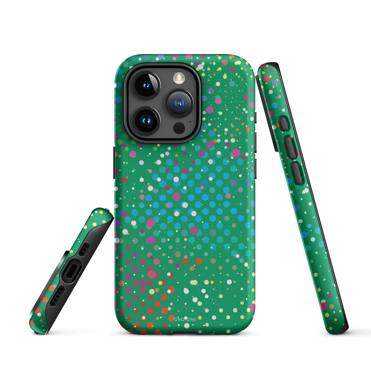 Irish Green Polka Dot iPhone 15 Pro Max (MagSafe) Case