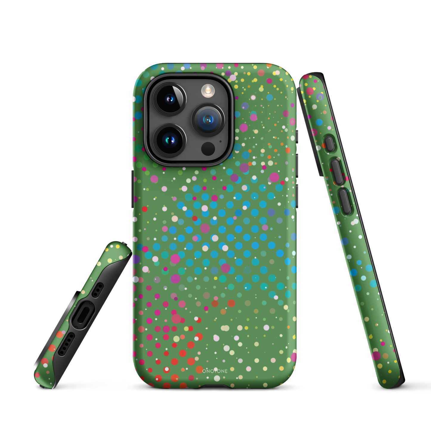 Grass Green Polka Dot iPhone 15 Pro Max (MagSafe) Case