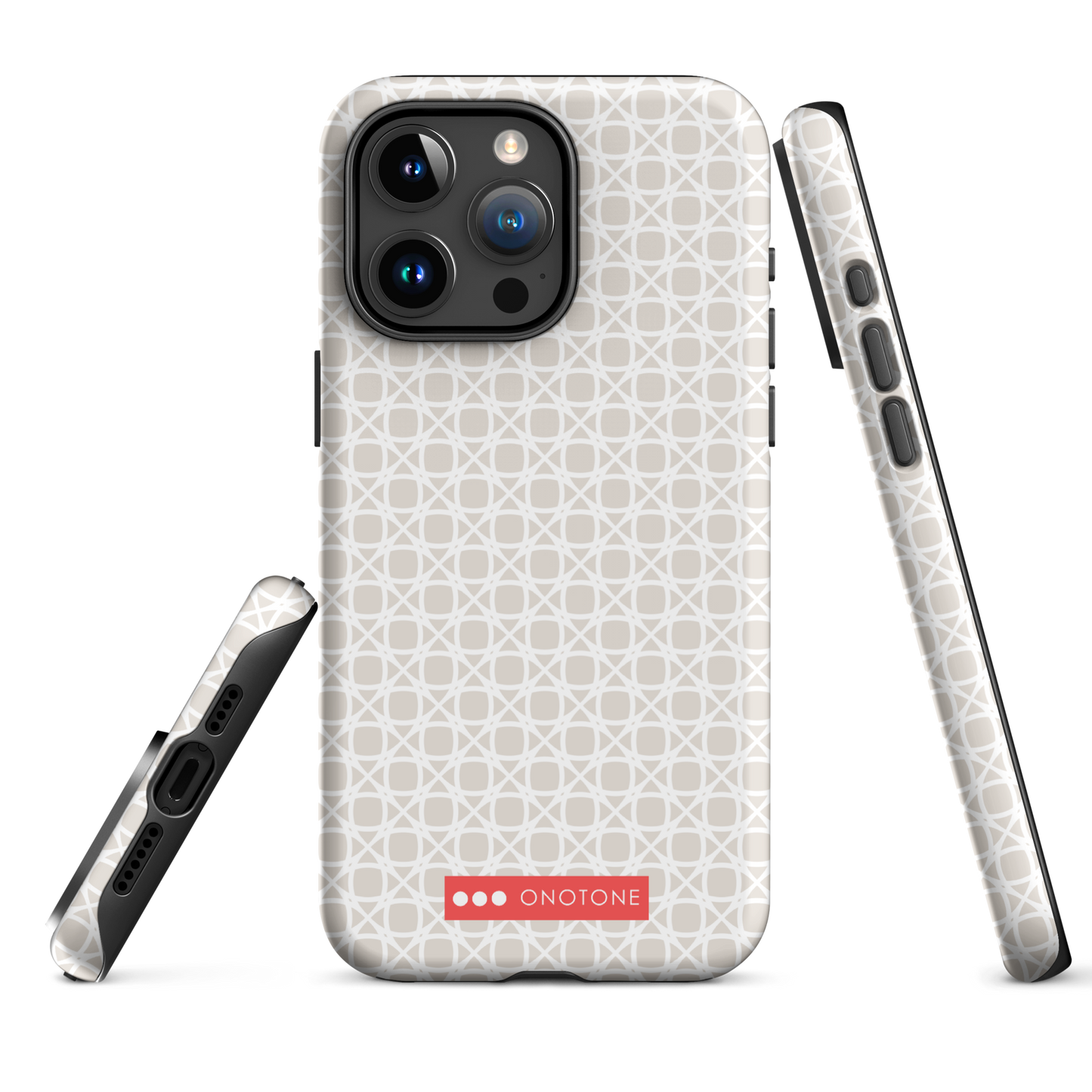 Japanese design indigo iPhone® Case with gray patterns