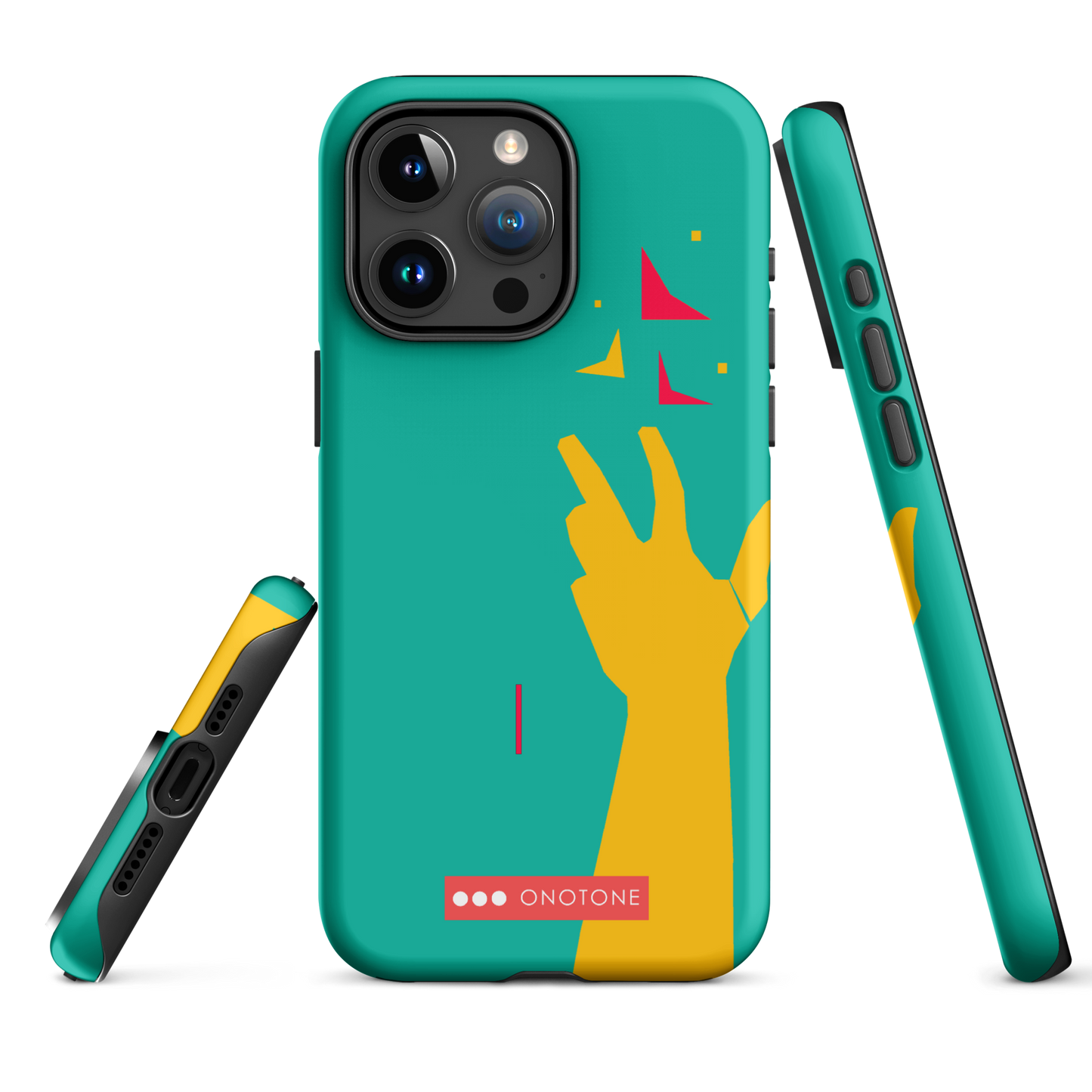 Dual Layer green modern iPhone® Case
