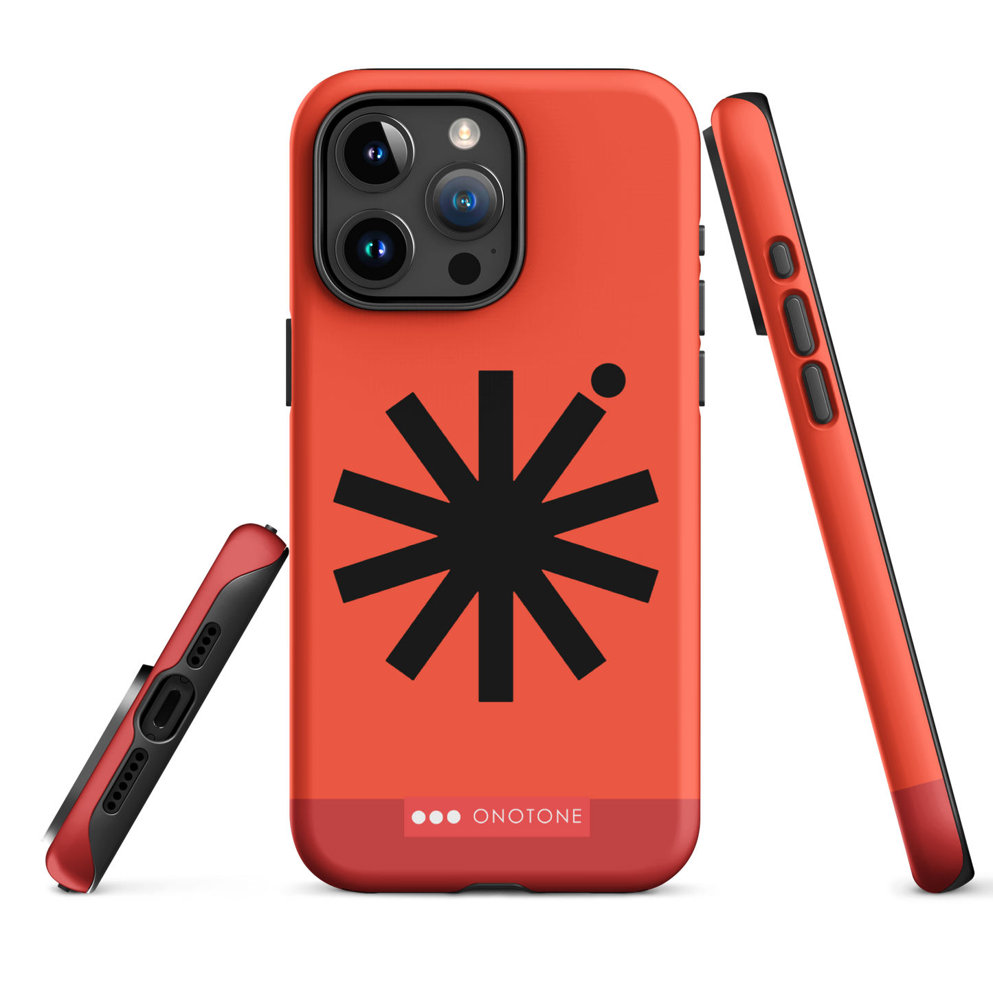 Dual Layer orange modern iPhone® Case