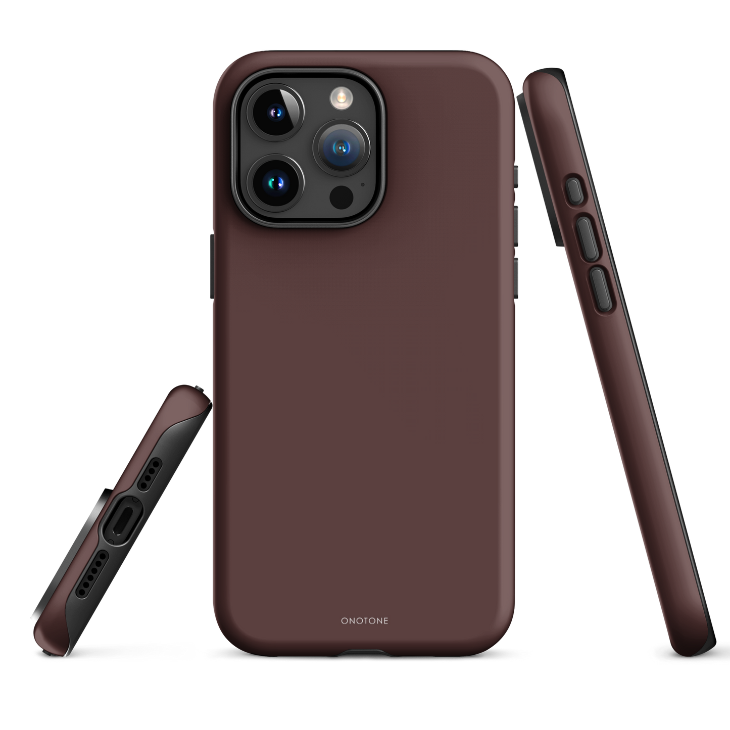 GRAY MINIMALIST IPHONE® CASE - PANTONE® BITTER CHOCOLATE