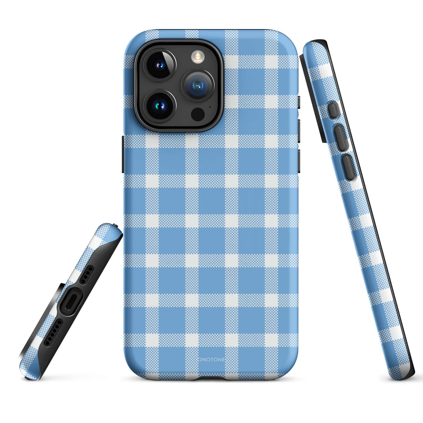 Light Blue Plaid iPhone Case – Durable, Stylish & Shockproof Protection - Durable, Stylish, Reliable Protection (BP-284)