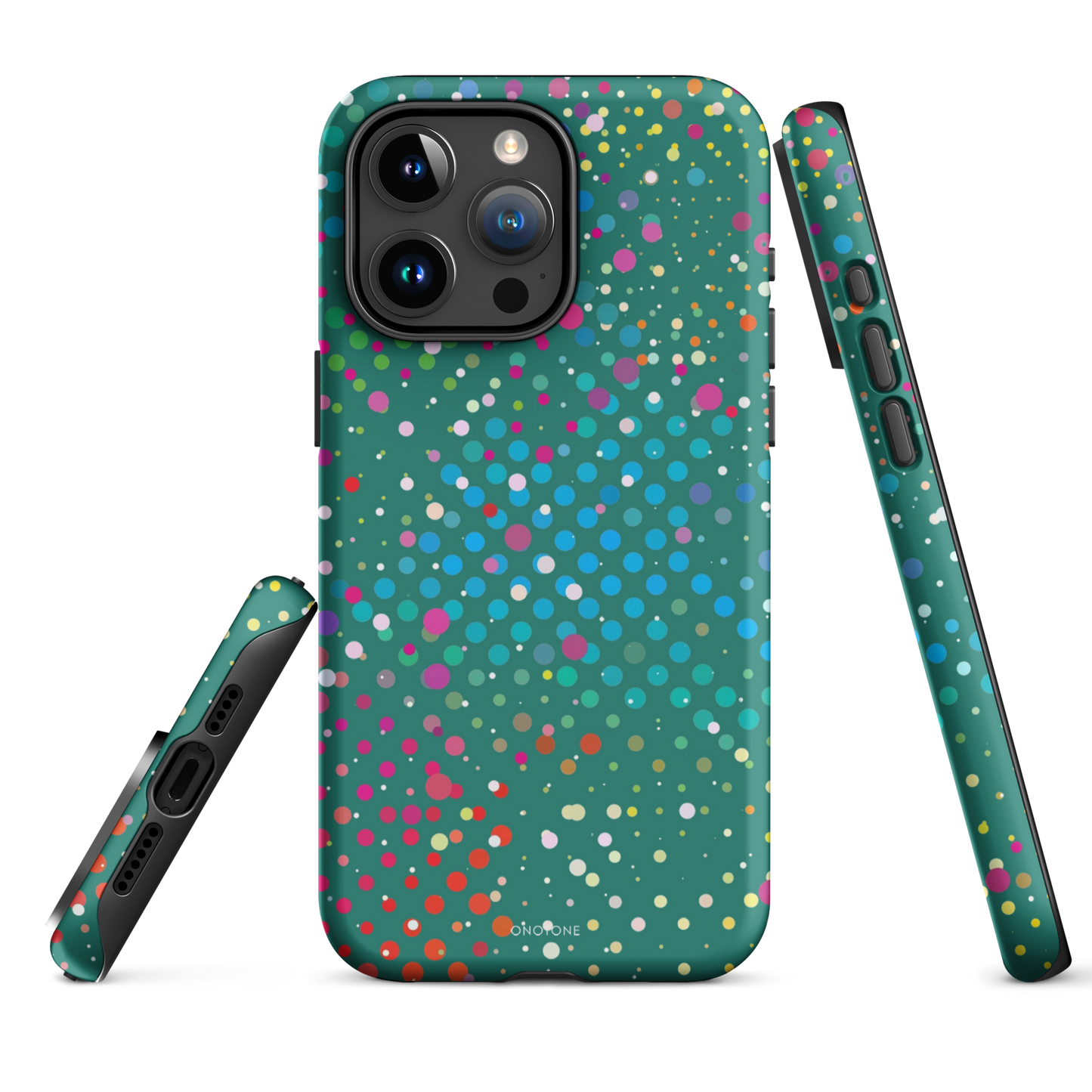 Rain Forest Green Polka Dot iPhone 16 (MagSafe) Case