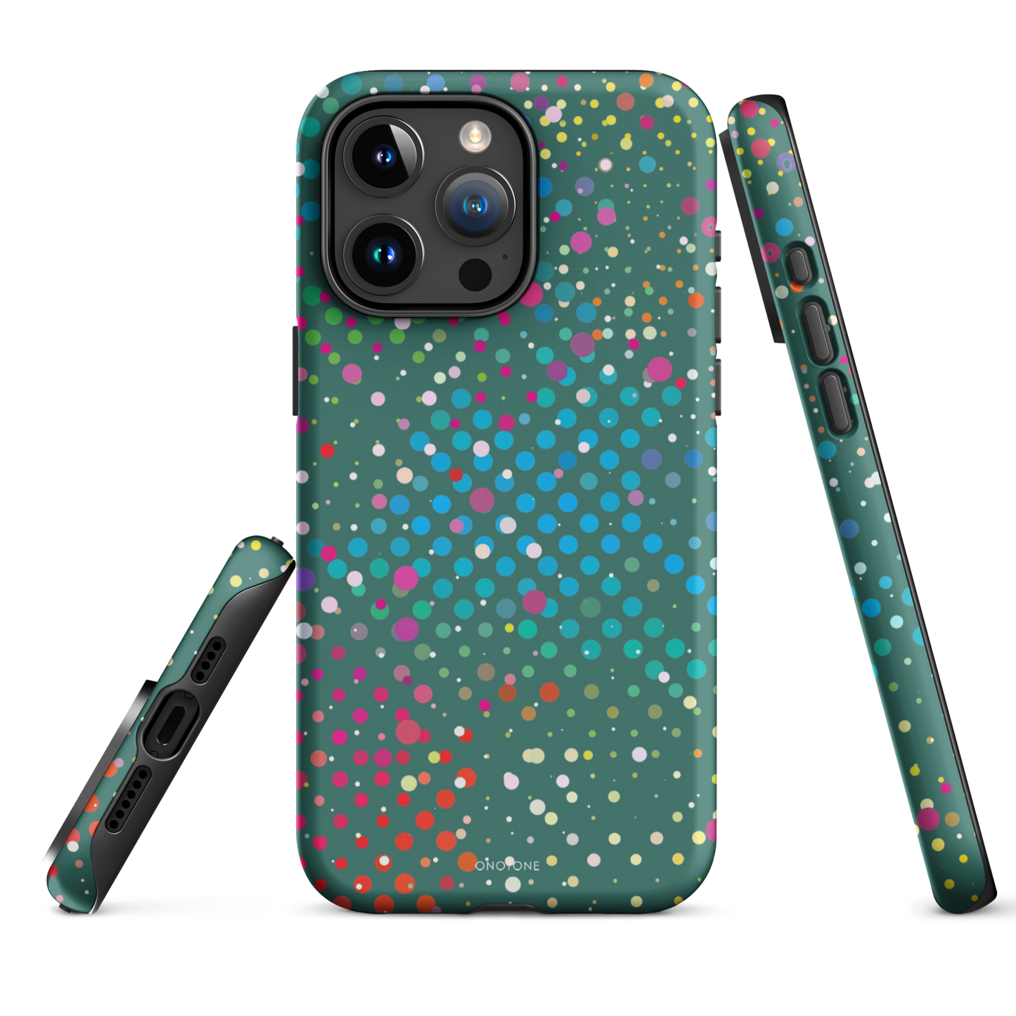 Bottle Green Polka Dot iPhone 16 (MagSafe) Case