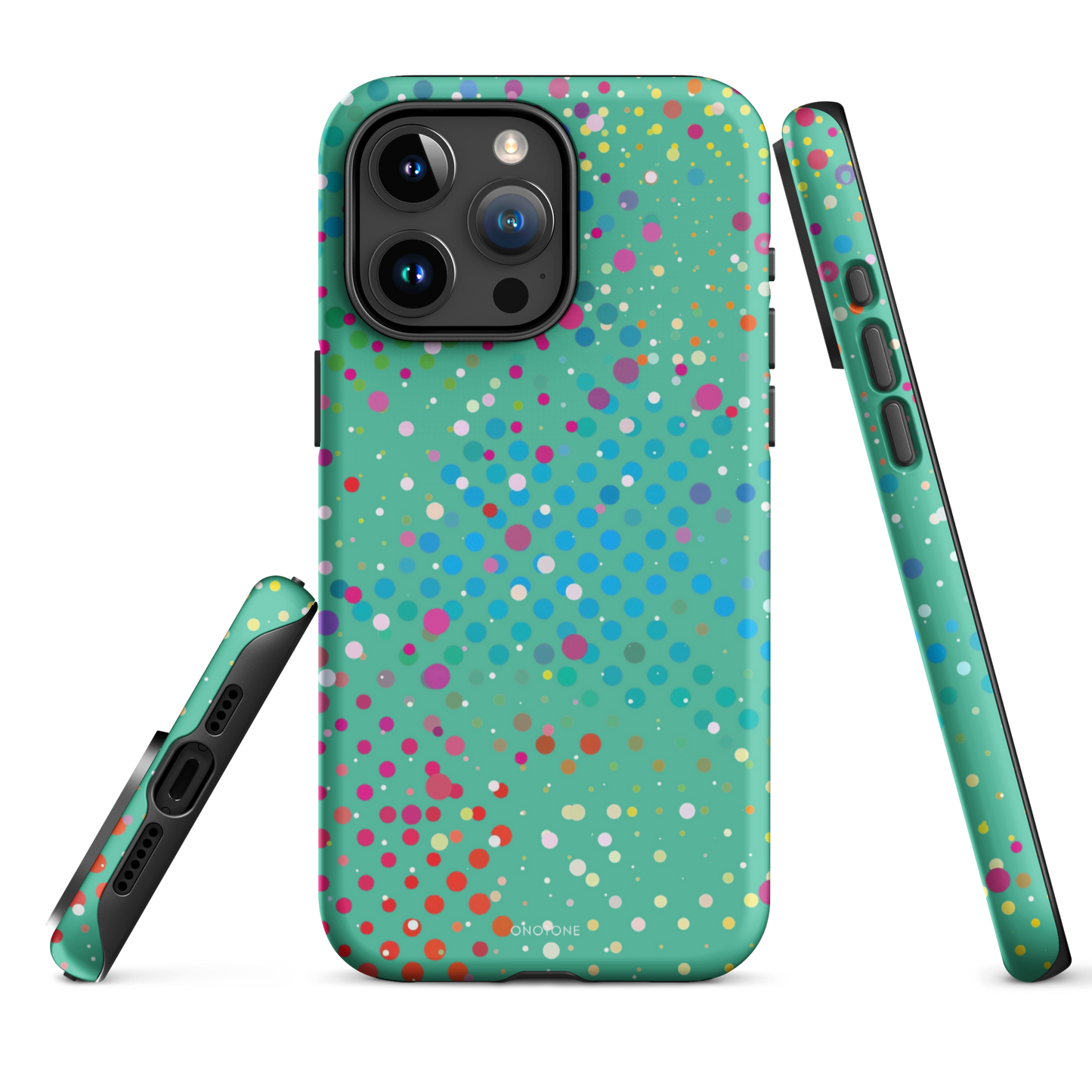 Pearl Aqua Polka Dot iPhone 16 (MagSafe) Case