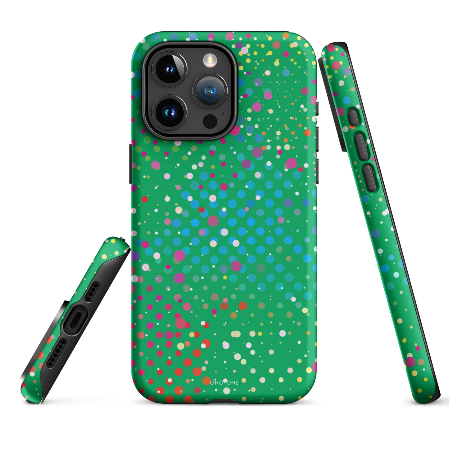 Shamrock Green Polka Dot iPhone 16 (MagSafe) Case