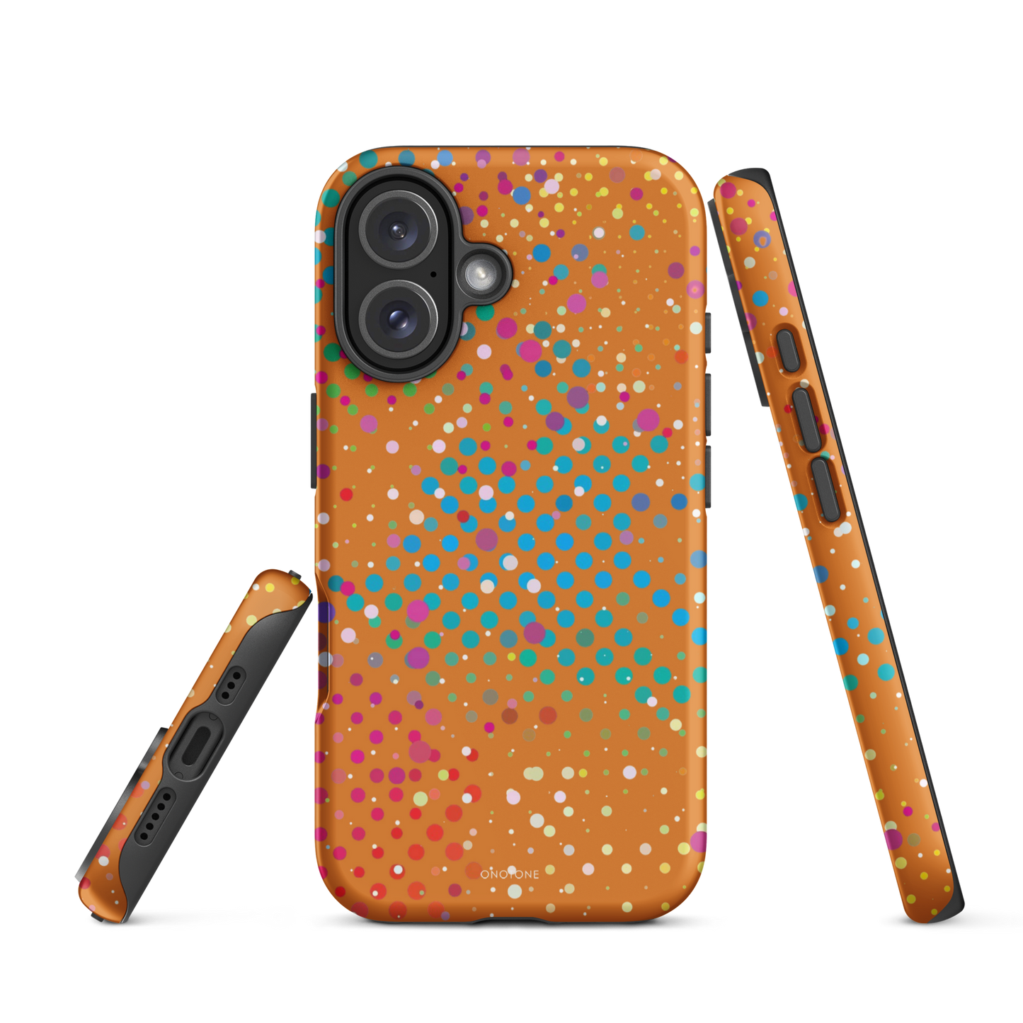 Tangerine Yellow Polka Dot iPhone 16 Plus (MagSafe) Case