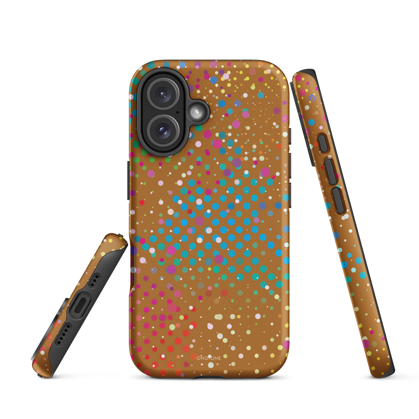 Baked Bean Brown Polka Dot iPhone 16 Plus (MagSafe) Case