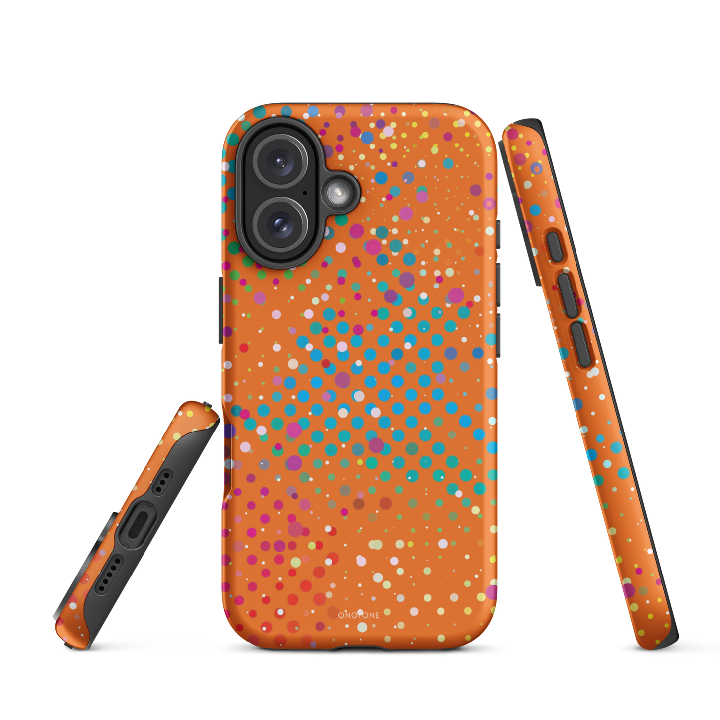 Epicurean Orange Polka Dot iPhone 16 Plus (MagSafe) Case