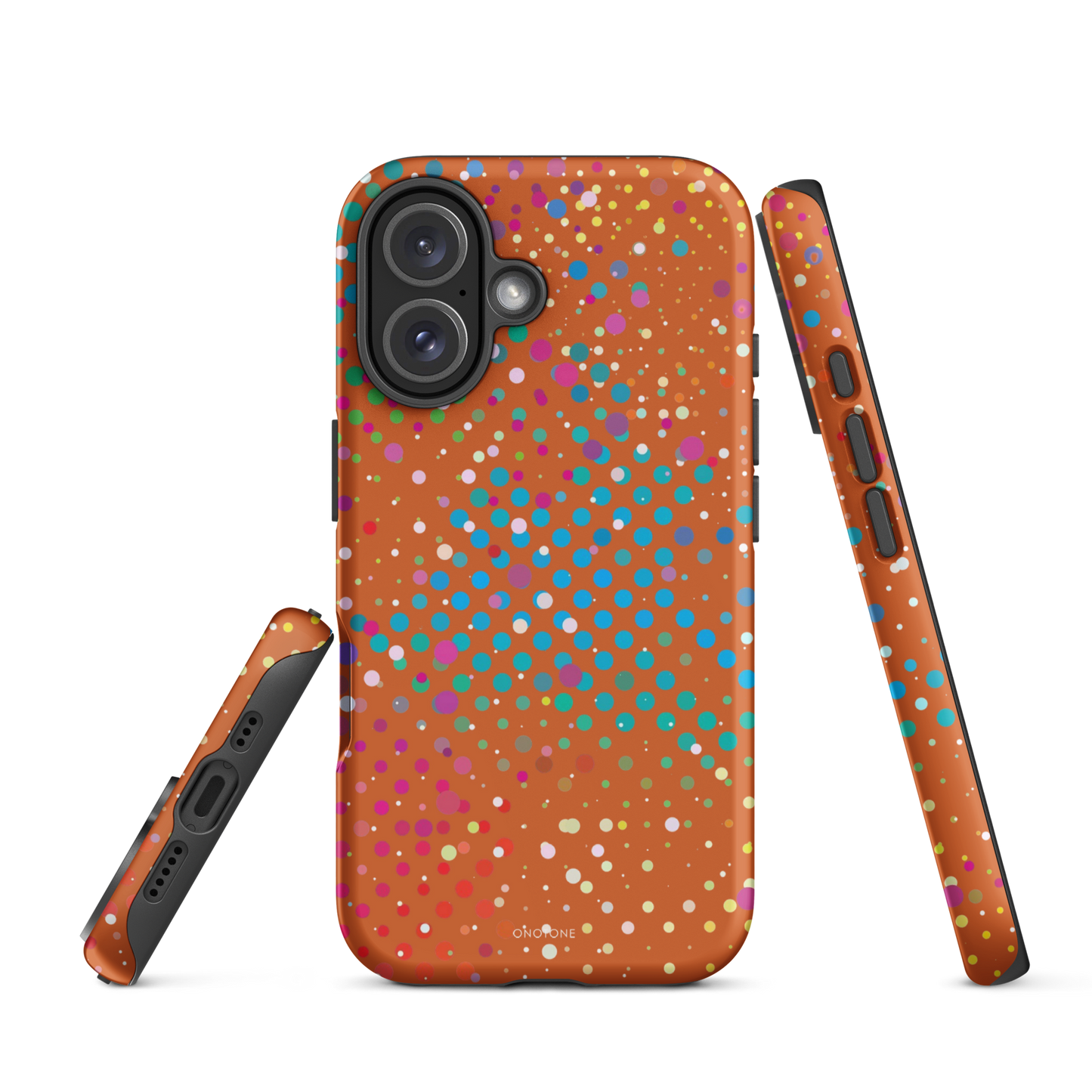 Rusty Orange Polka Dot iPhone 16 Plus (MagSafe) Case