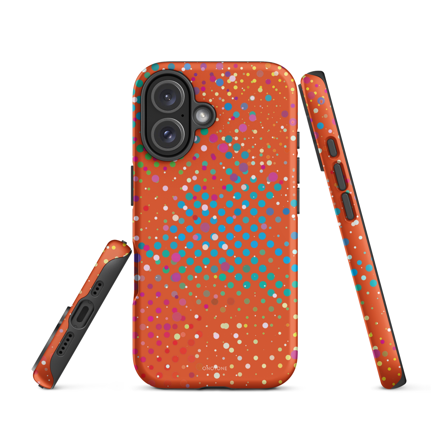 Vivid Vermilion Polka Dot iPhone 16 Plus (MagSafe) Case