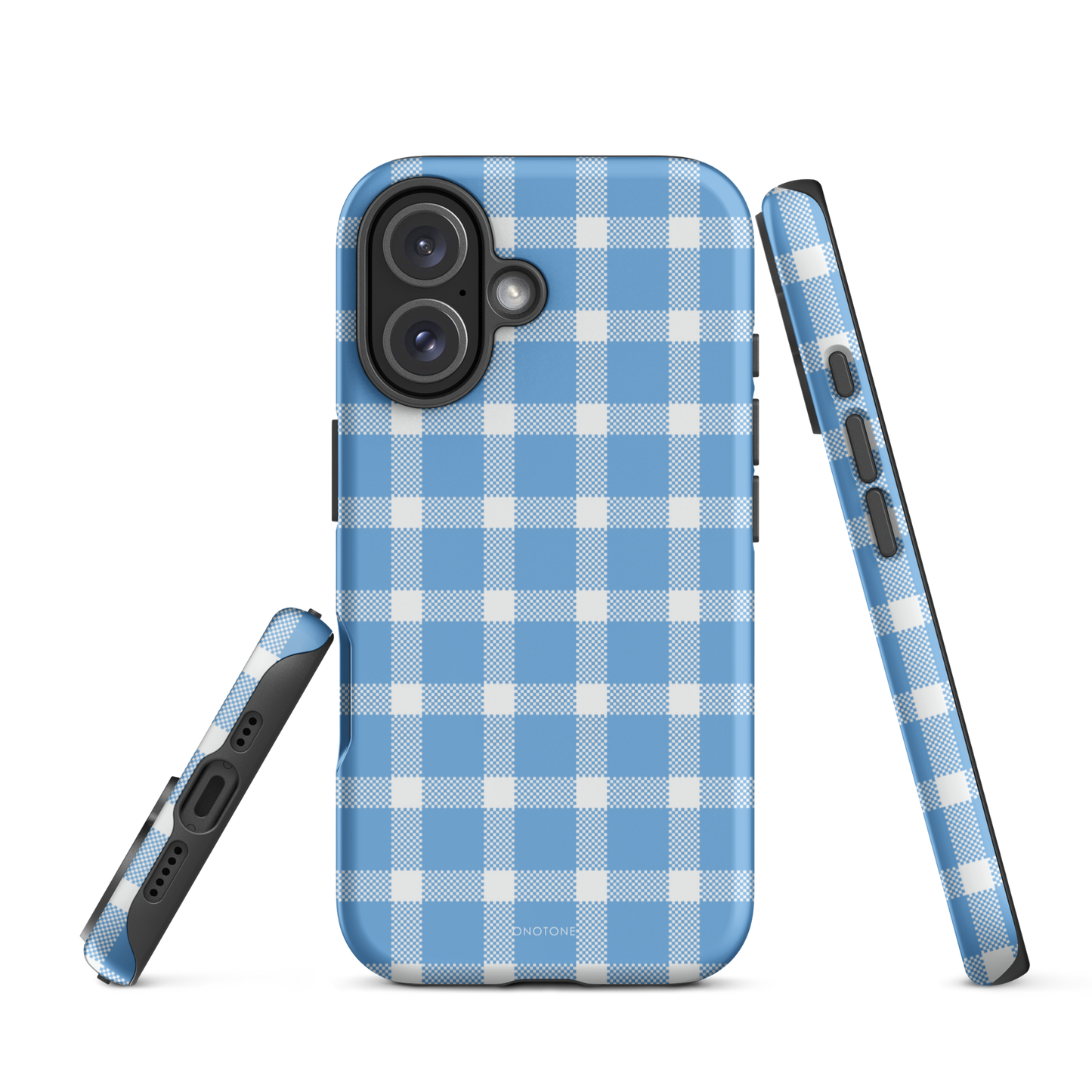 Light Blue Plaid iPhone Case – Durable, Stylish & Shockproof Protection - Durable, Stylish, Reliable Protection (BP-284)