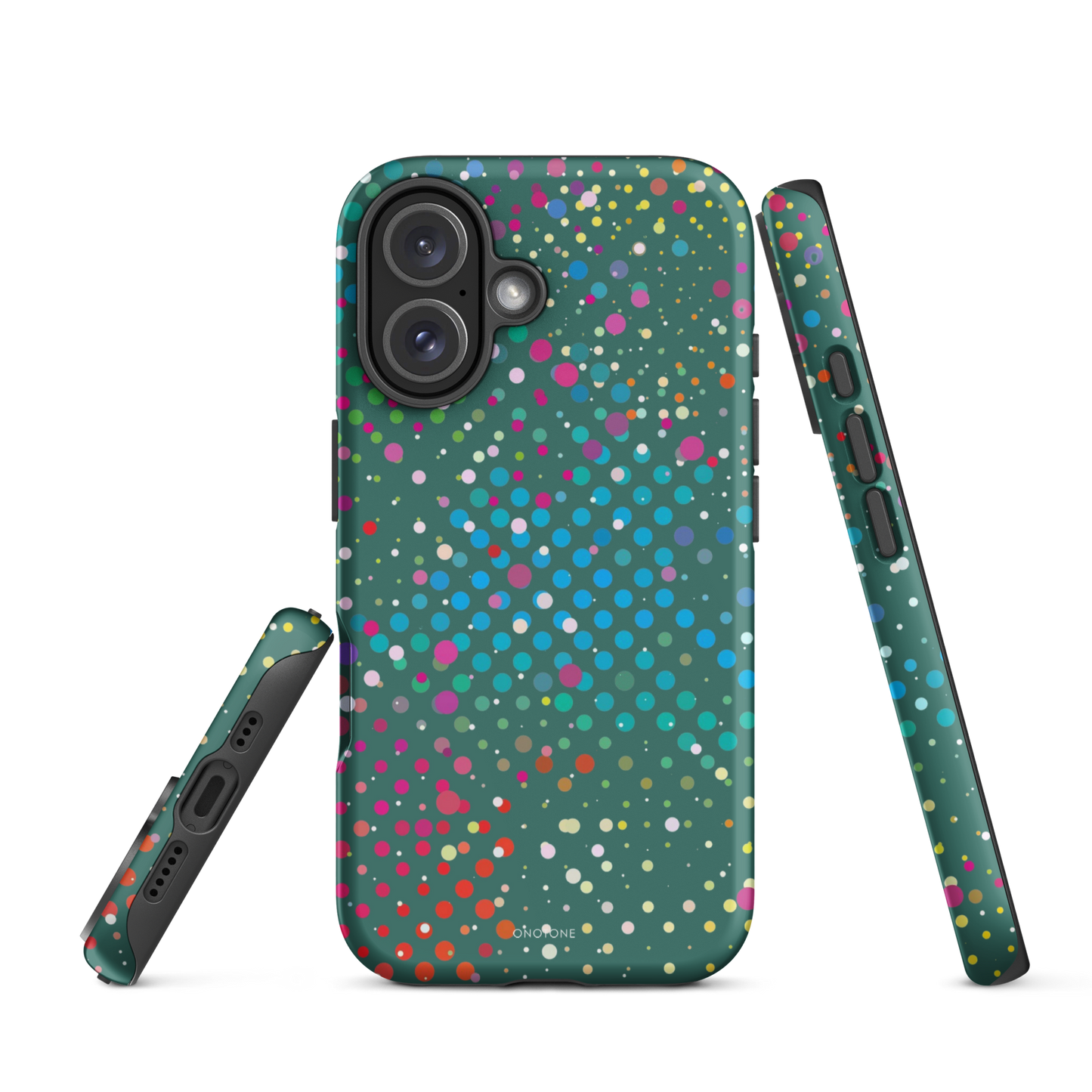 Bottle Green Polka Dot iPhone 16 Plus (MagSafe) Case