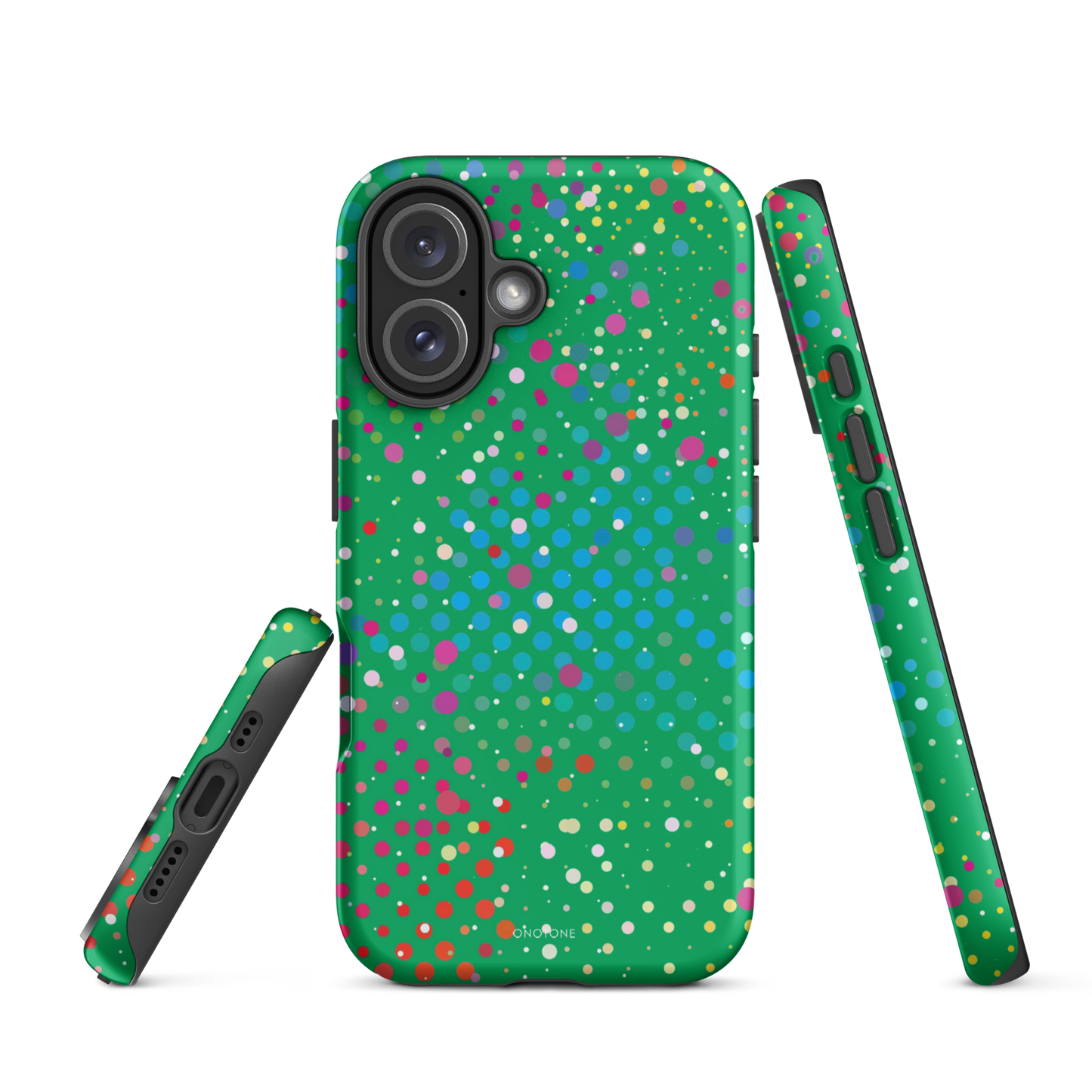 Shamrock Green Polka Dot iPhone 16 Plus (MagSafe) Case
