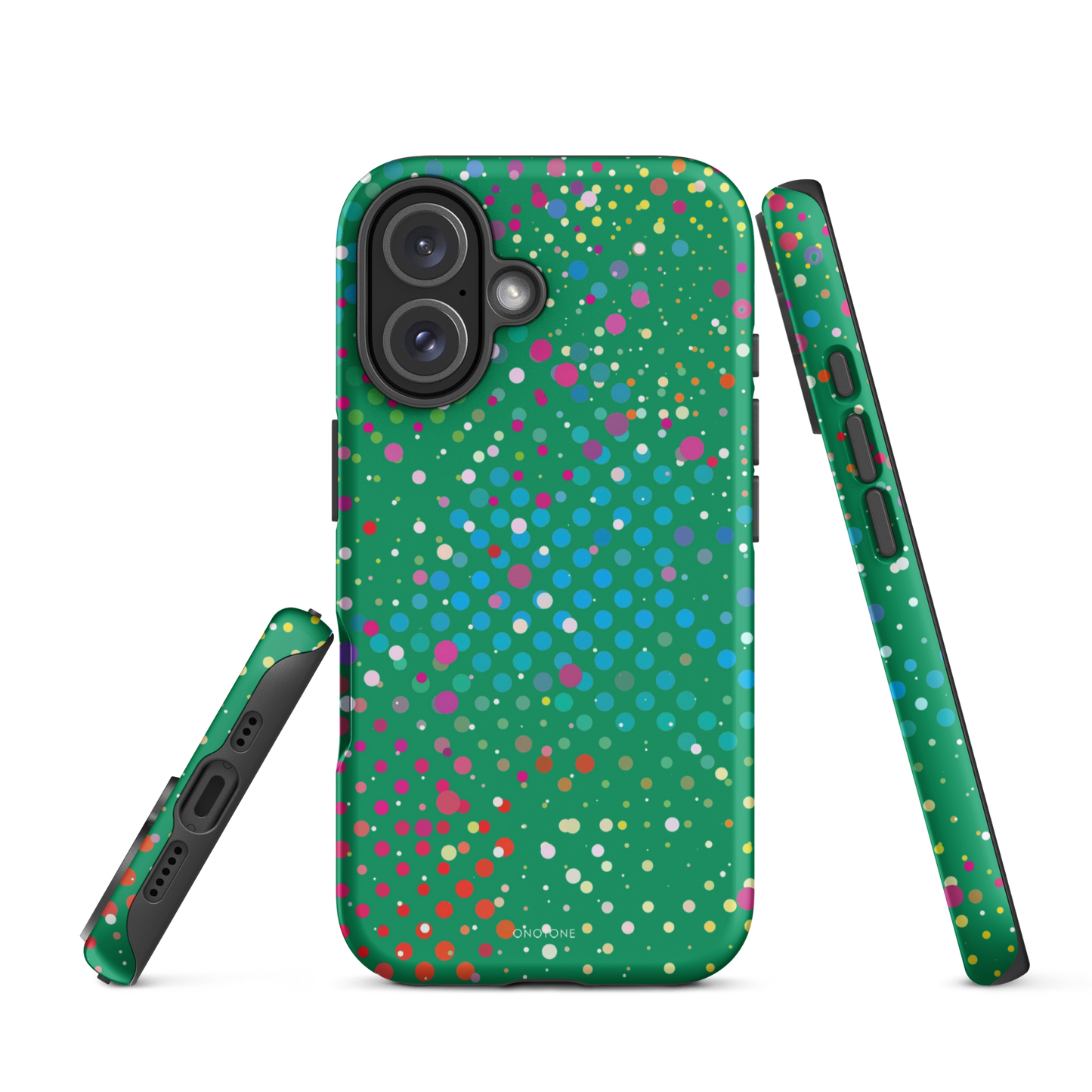 Irish Green Polka Dot iPhone 16 Plus (MagSafe) Case