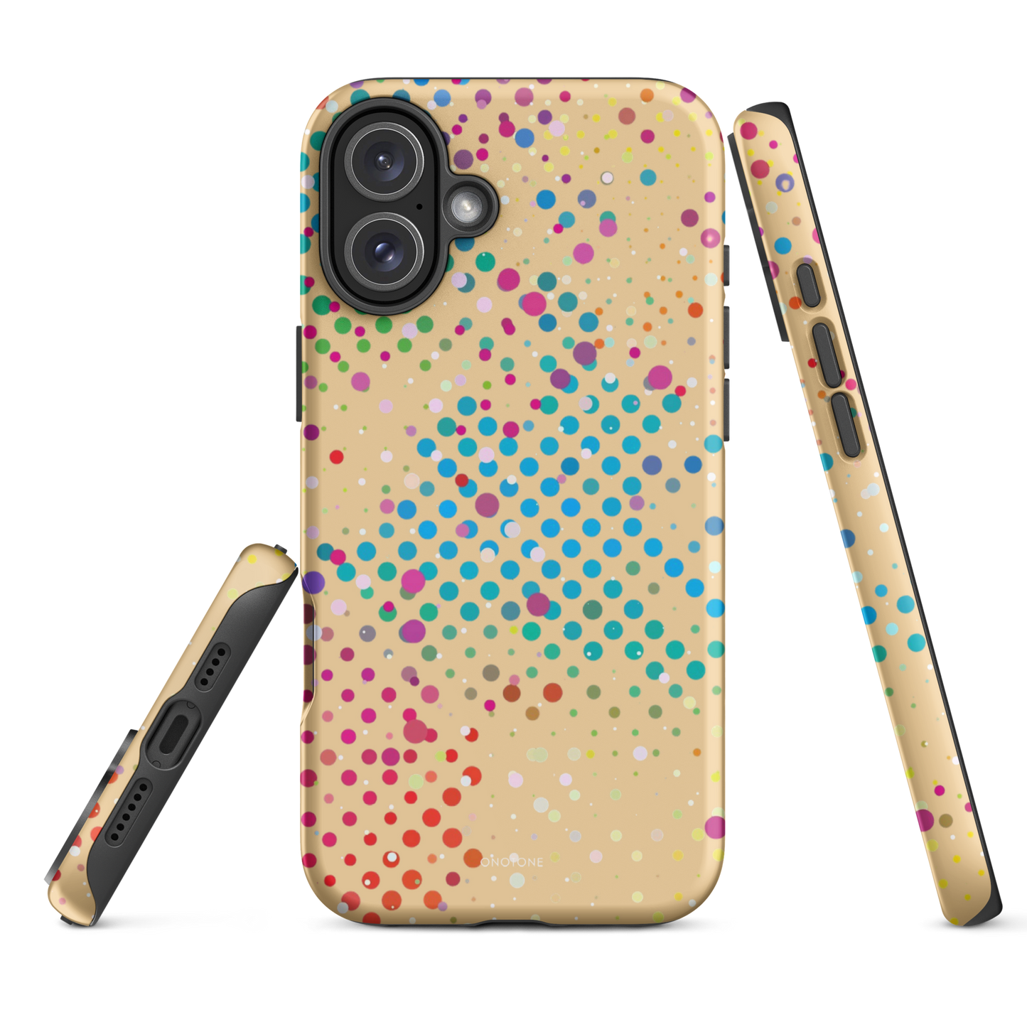 Beige Polka Dot iPhone 16 Pro (MagSafe) Case