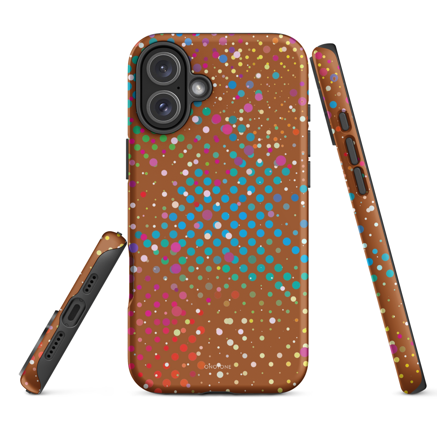 Brown Polka Dot iPhone 16 Pro (MagSafe) Case