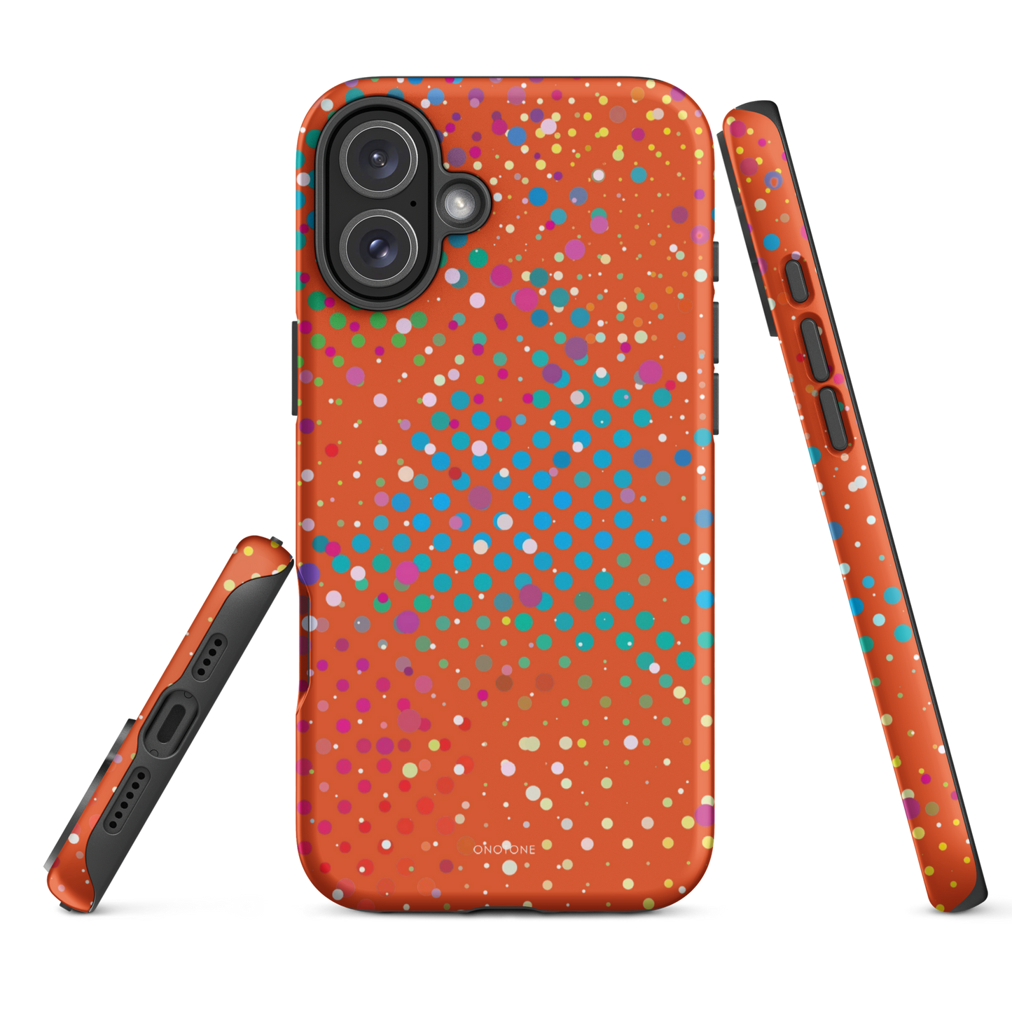 Vivid Vermilion Polka Dot iPhone 16 Pro (MagSafe) Case
