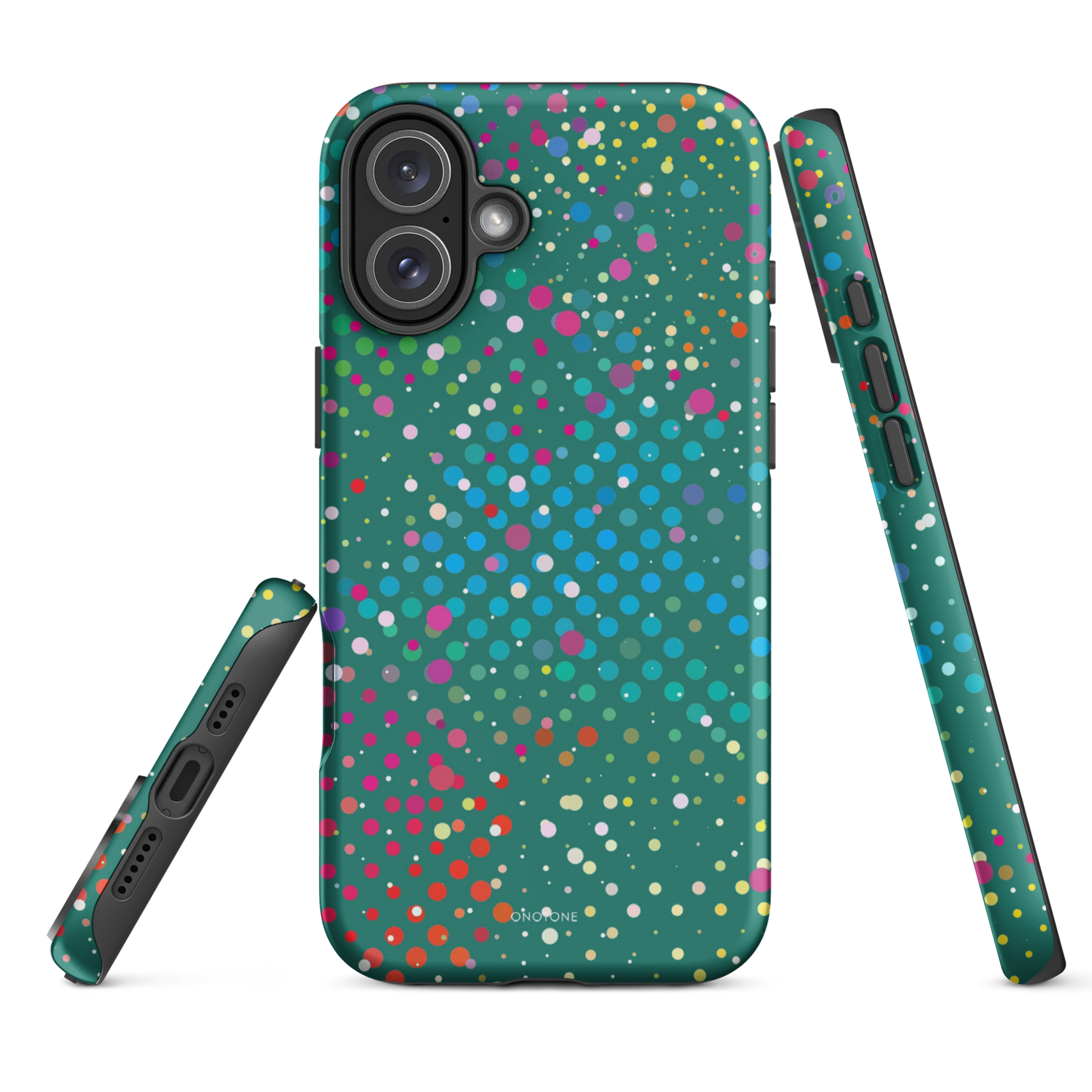 Rain Forest Green Polka Dot iPhone 16 Pro (MagSafe) Case