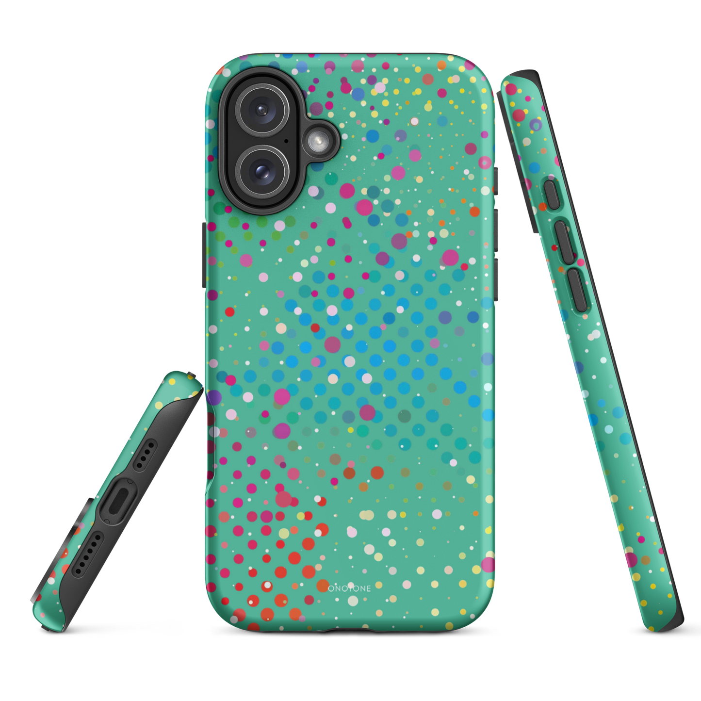 Pearl Aqua Polka Dot iPhone 16 Pro (MagSafe) Case