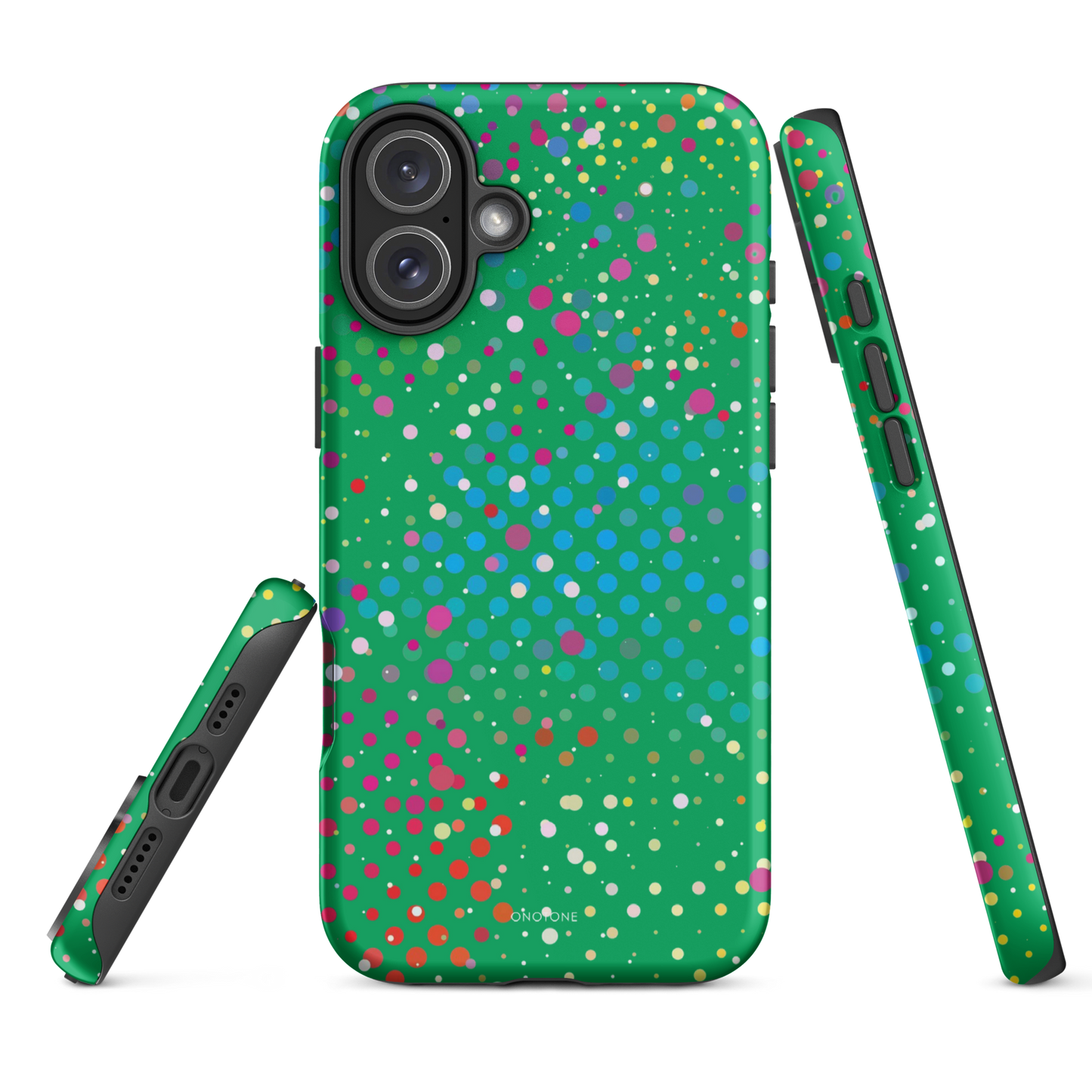 Shamrock Green Polka Dot iPhone 16 Pro (MagSafe) Case